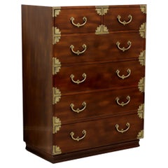 Retro HENREDON Asian Japanese Tansu Campaign Style Chest of Drawers