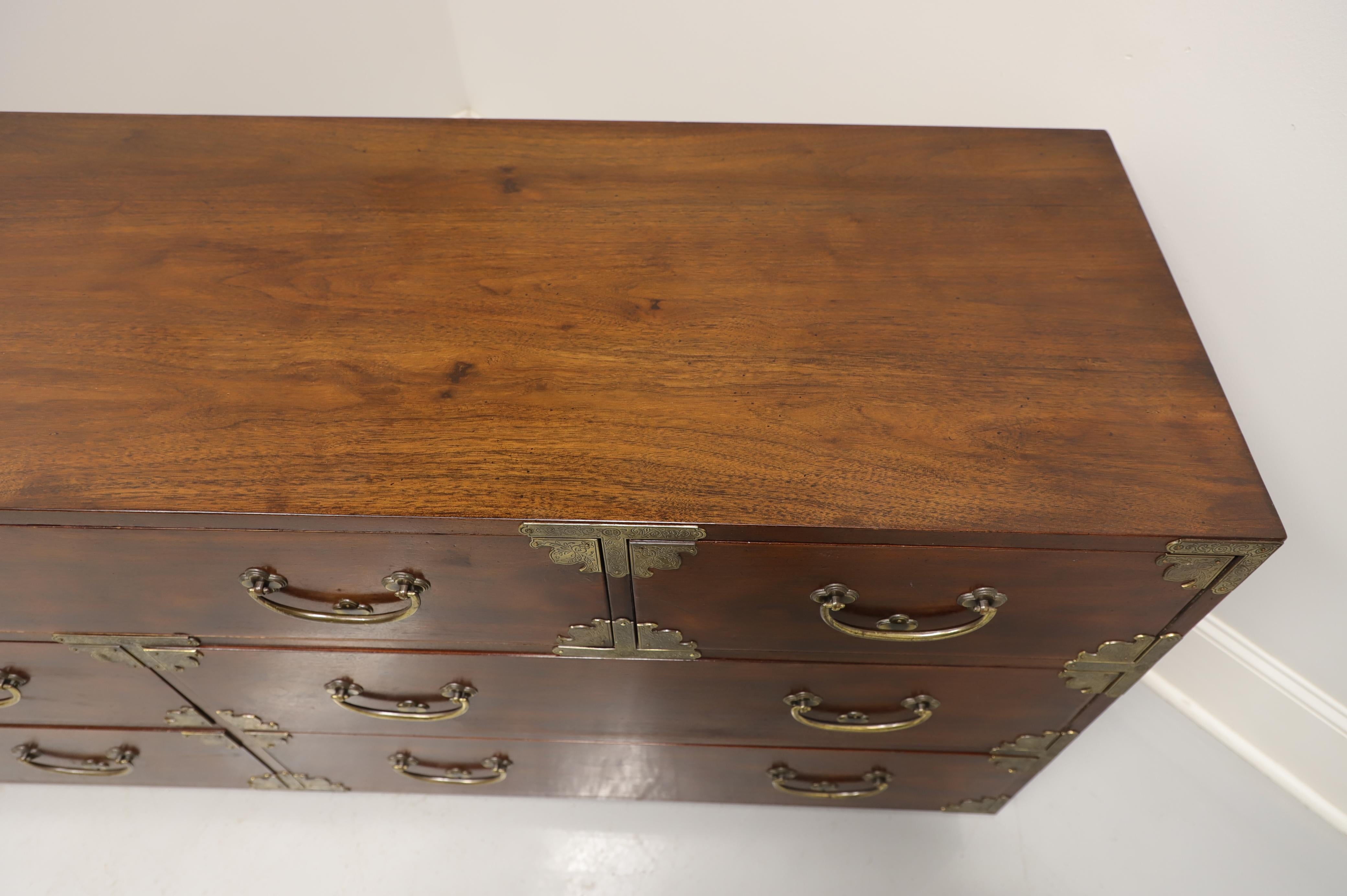 HENREDON Asian Japanese Tansu Campaign Style Credenza / Dresser In Good Condition In Charlotte, NC