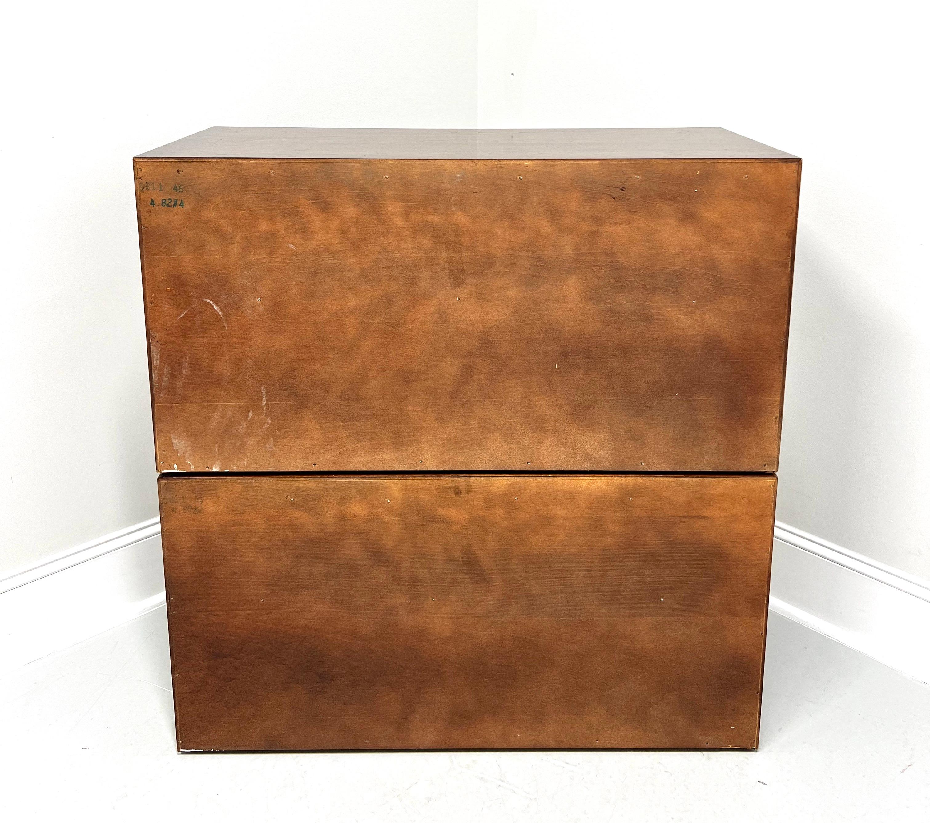20th Century HENREDON Asian Japanese Tansu Campaign Style Modular Stackable Chests - Pair B For Sale