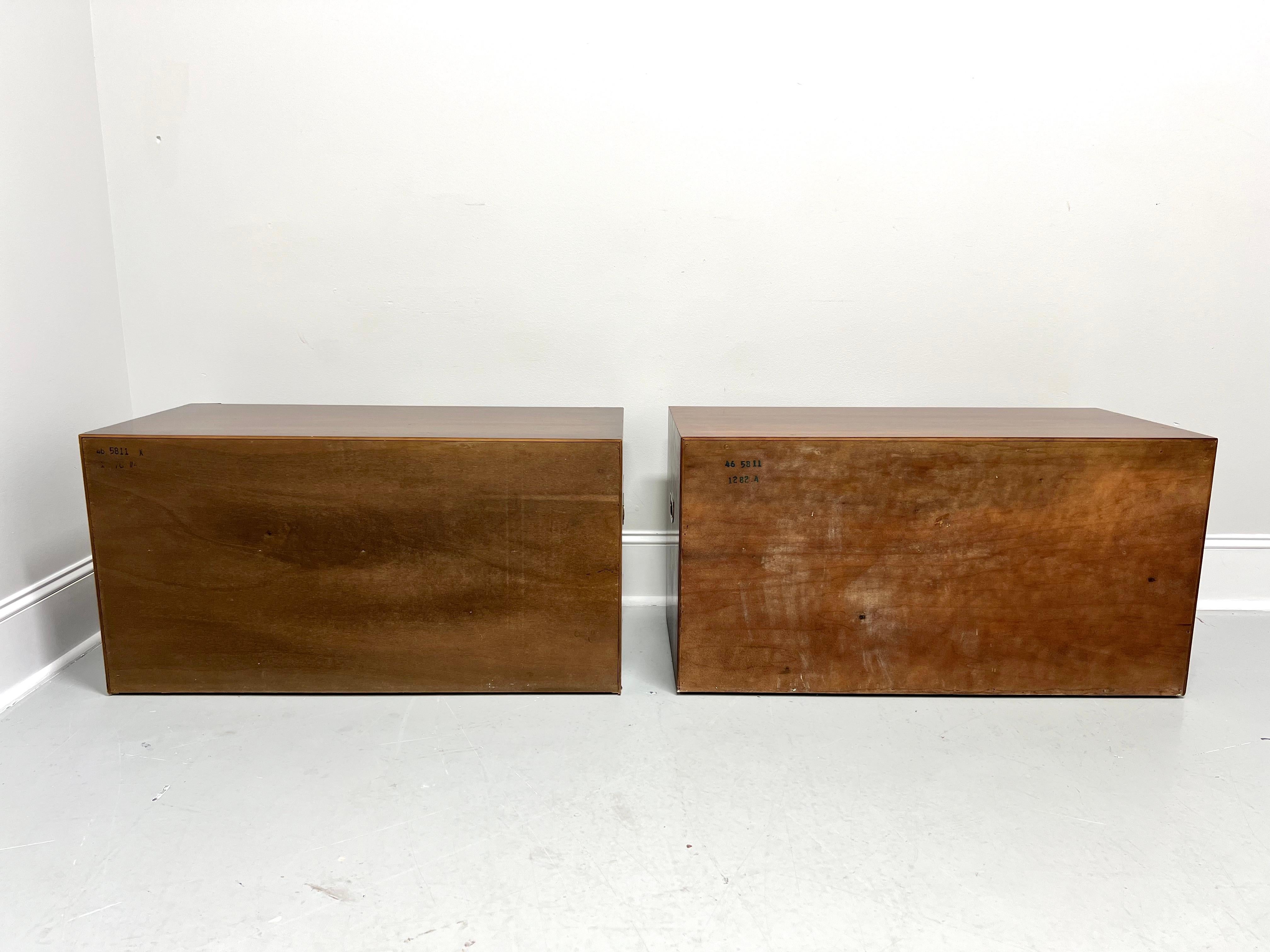 20th Century HENREDON Asian Japanese Tansu Campaign Style Modular Stackable Chests - Pair A For Sale