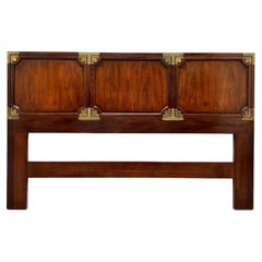 HENREDON Asian Japanese Tansu Campaign Style Queen Size Headboard