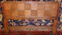 Henredon Asian Tansu Style Queen Size Faux Bamboo Headboard