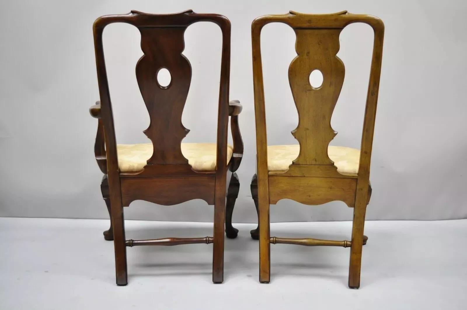 Legno Sedie da pranzo georgiane con uccelli di Henredon Aston Court Chinoiserie - Set di 6 in vendita