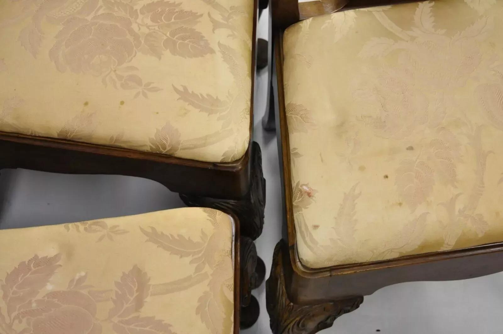 Sedie da pranzo georgiane con uccelli di Henredon Aston Court Chinoiserie - Set di 6 in vendita 2