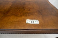 Henredon Banded Burl Walnut Ball & Claw Feet Chippendale Dining Table 2 Ext MINT