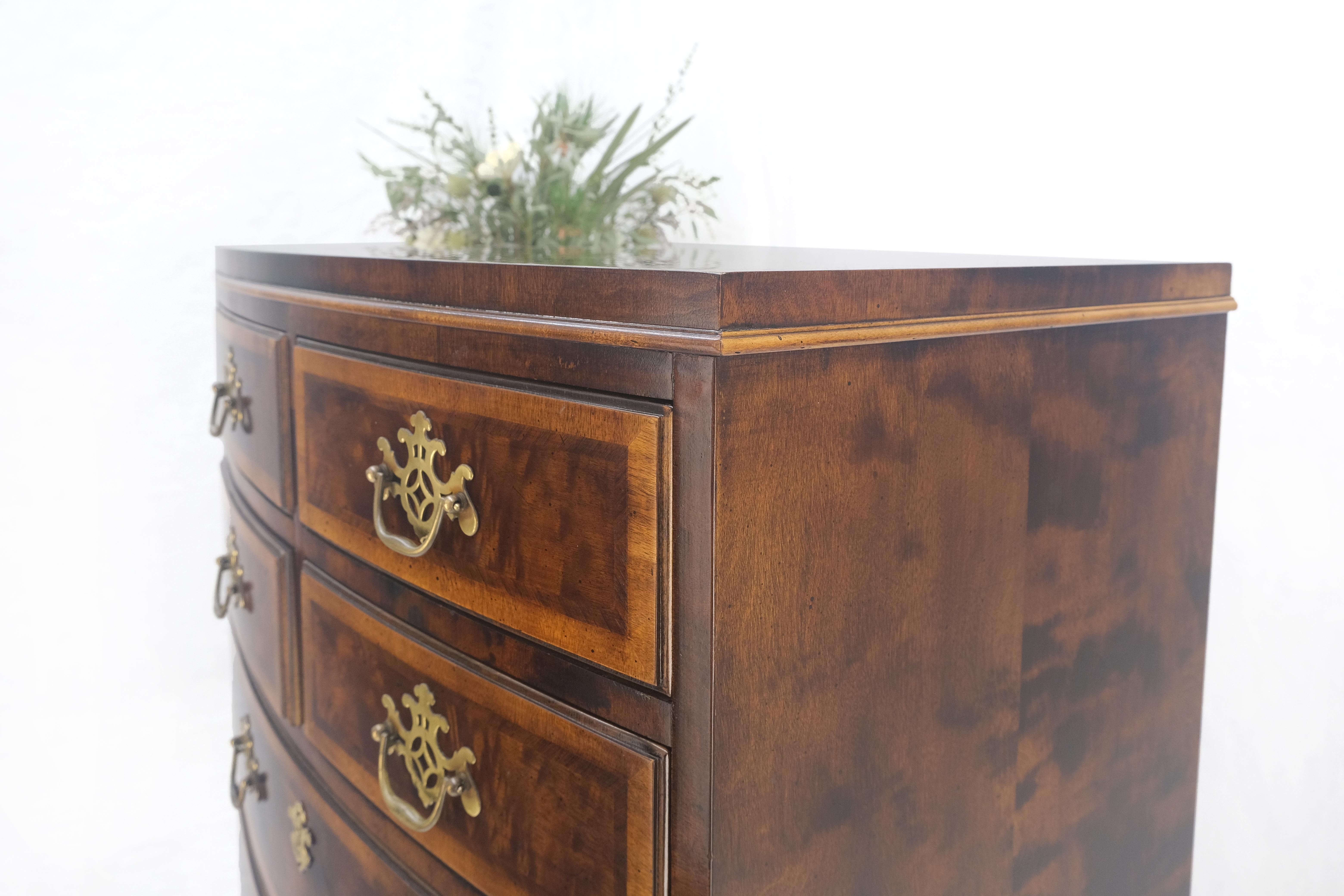 Henredon Banded Mahogany 9 Drawers Chippendale Style High Chest Dresser MINT! For Sale 1