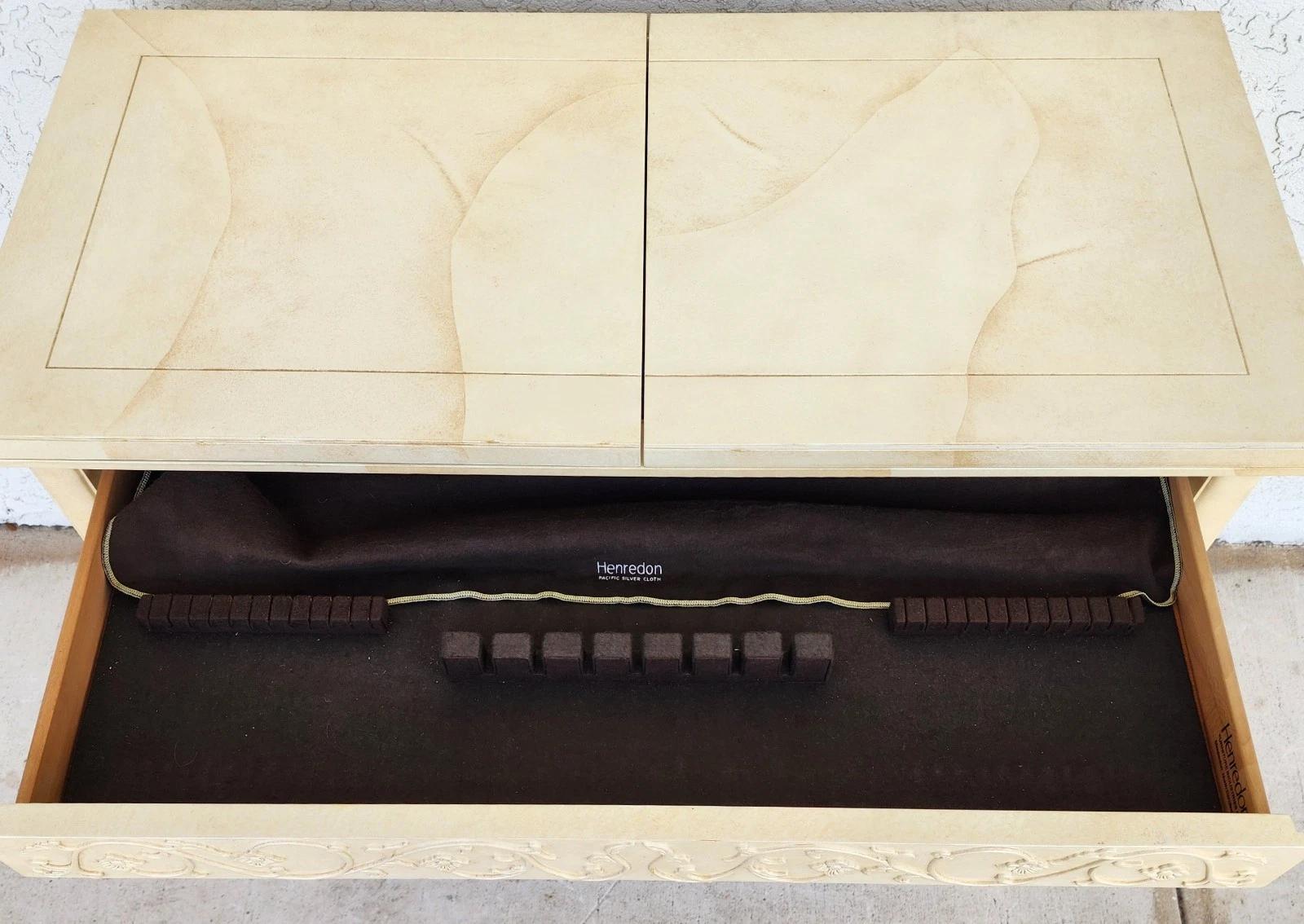 HENREDON Bar Buffet Asian Goat Skin For Sale 3