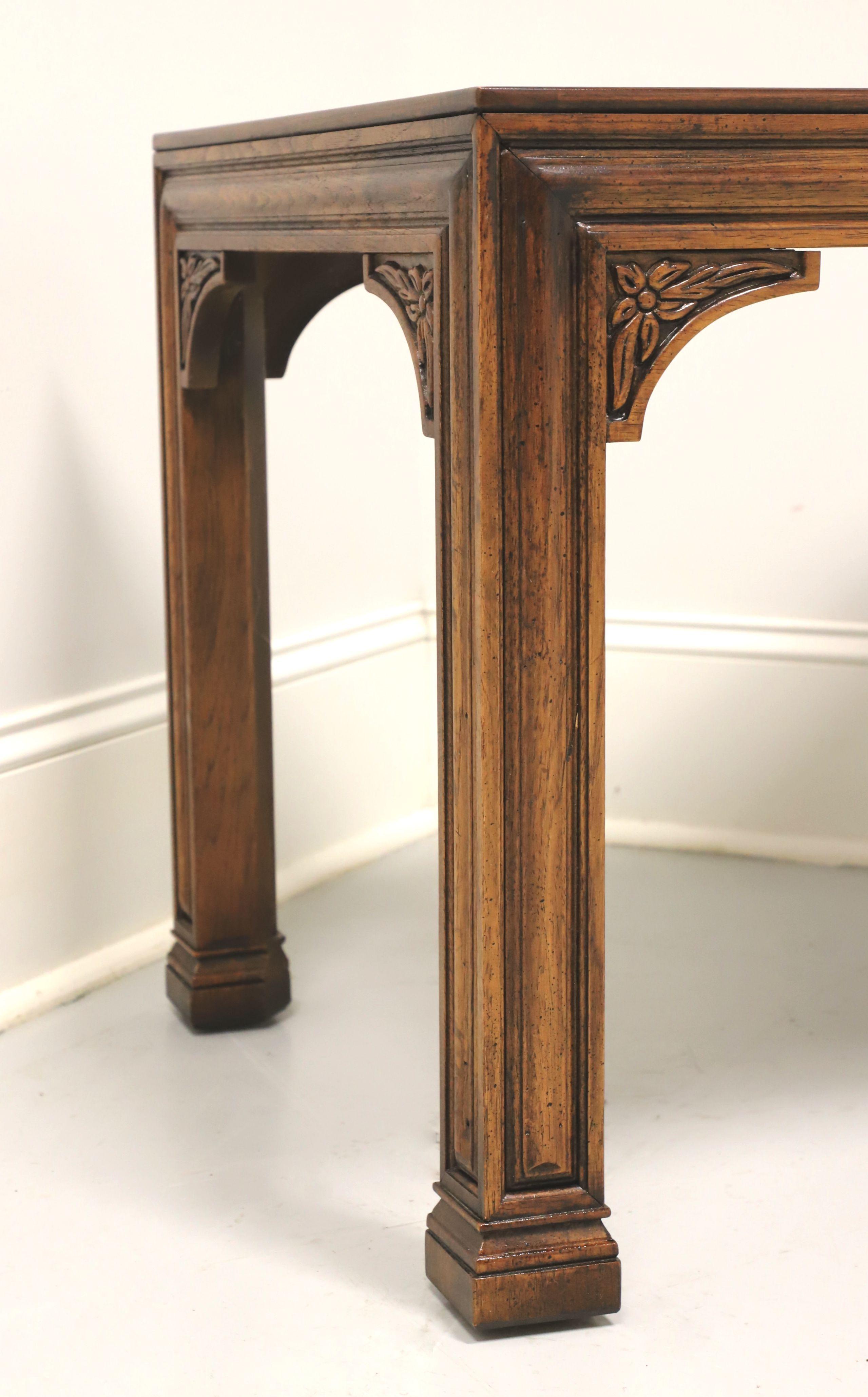 20th Century HENREDON Burl Oak French Influenced Rectangular Side Table