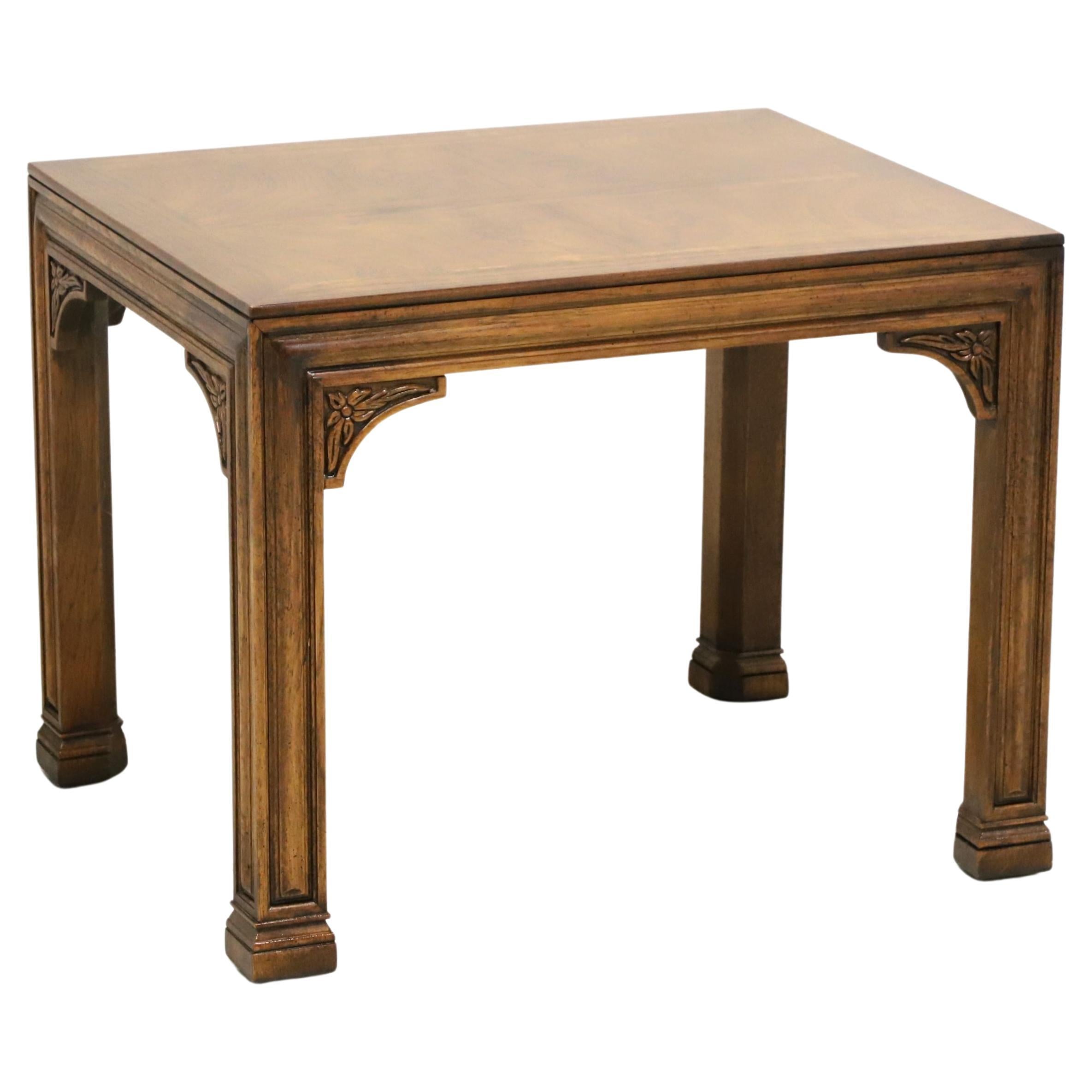 HENREDON Burl Oak French Influenced Rectangular Side Table