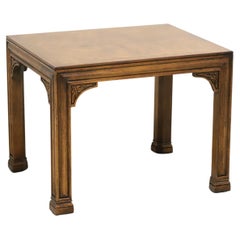 Retro HENREDON Burl Oak French Influenced Rectangular Side Table