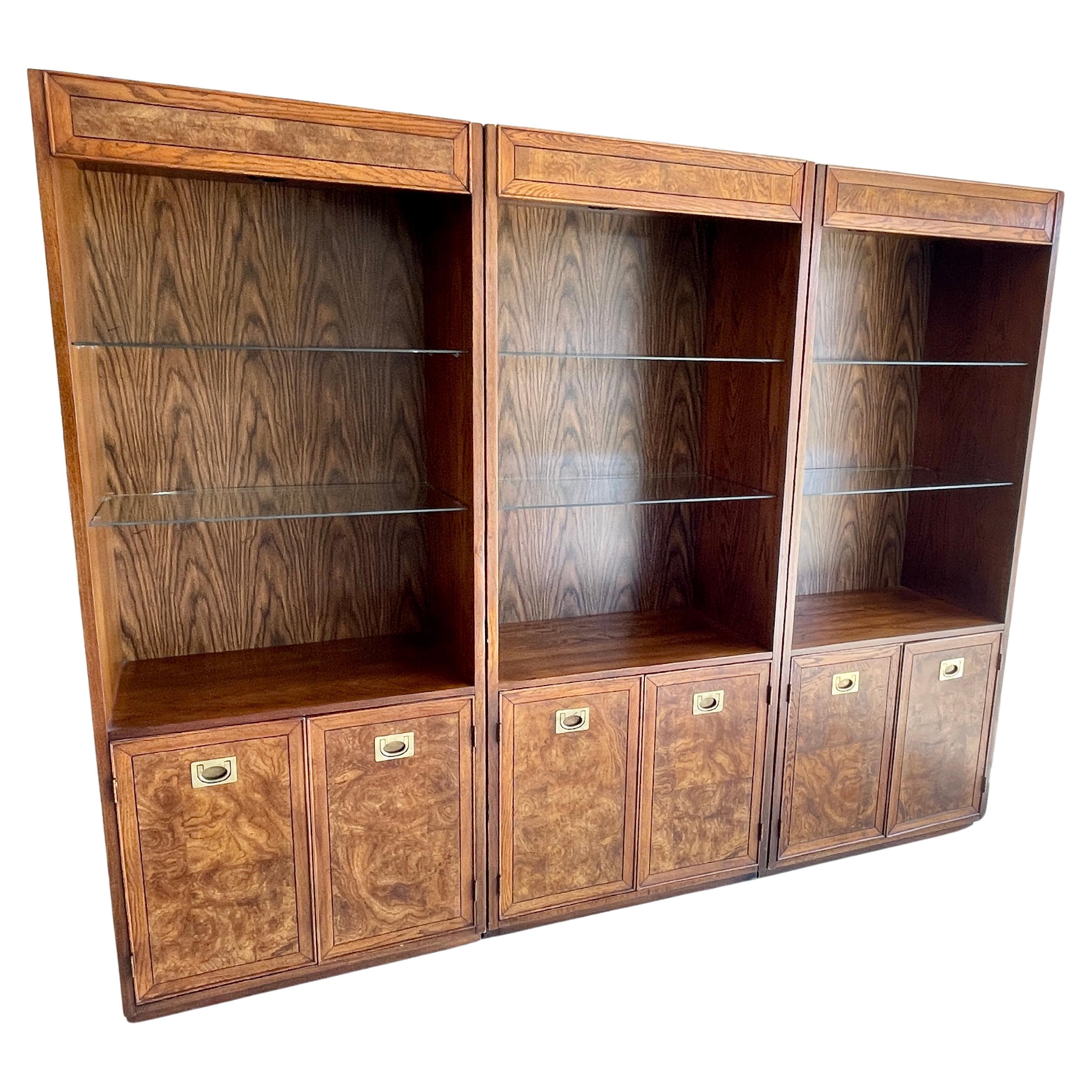 Henredon Burl Wall Unit  For Sale