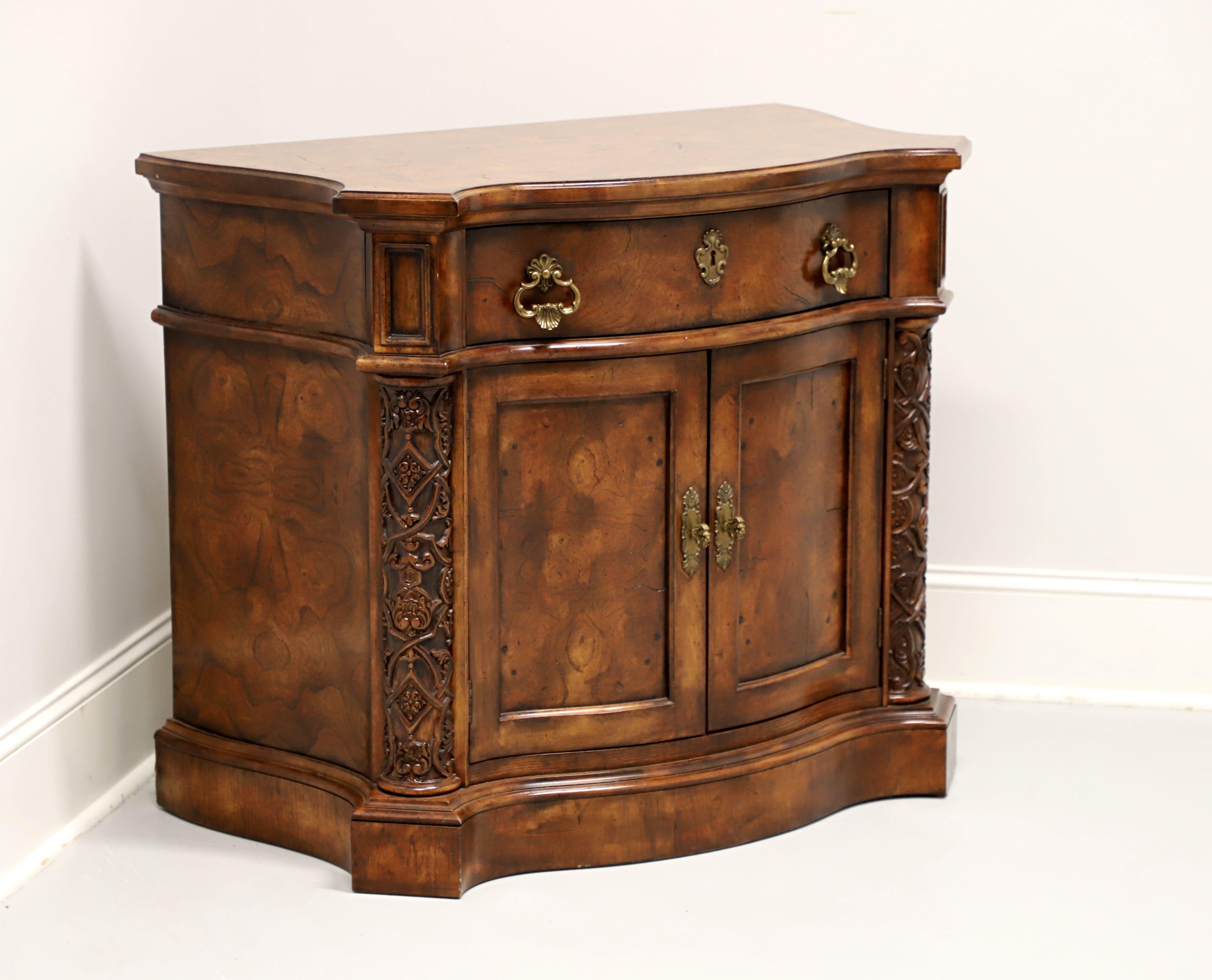 HENREDON Burl Walnut Regency Style Commode Cabinet For Sale 6