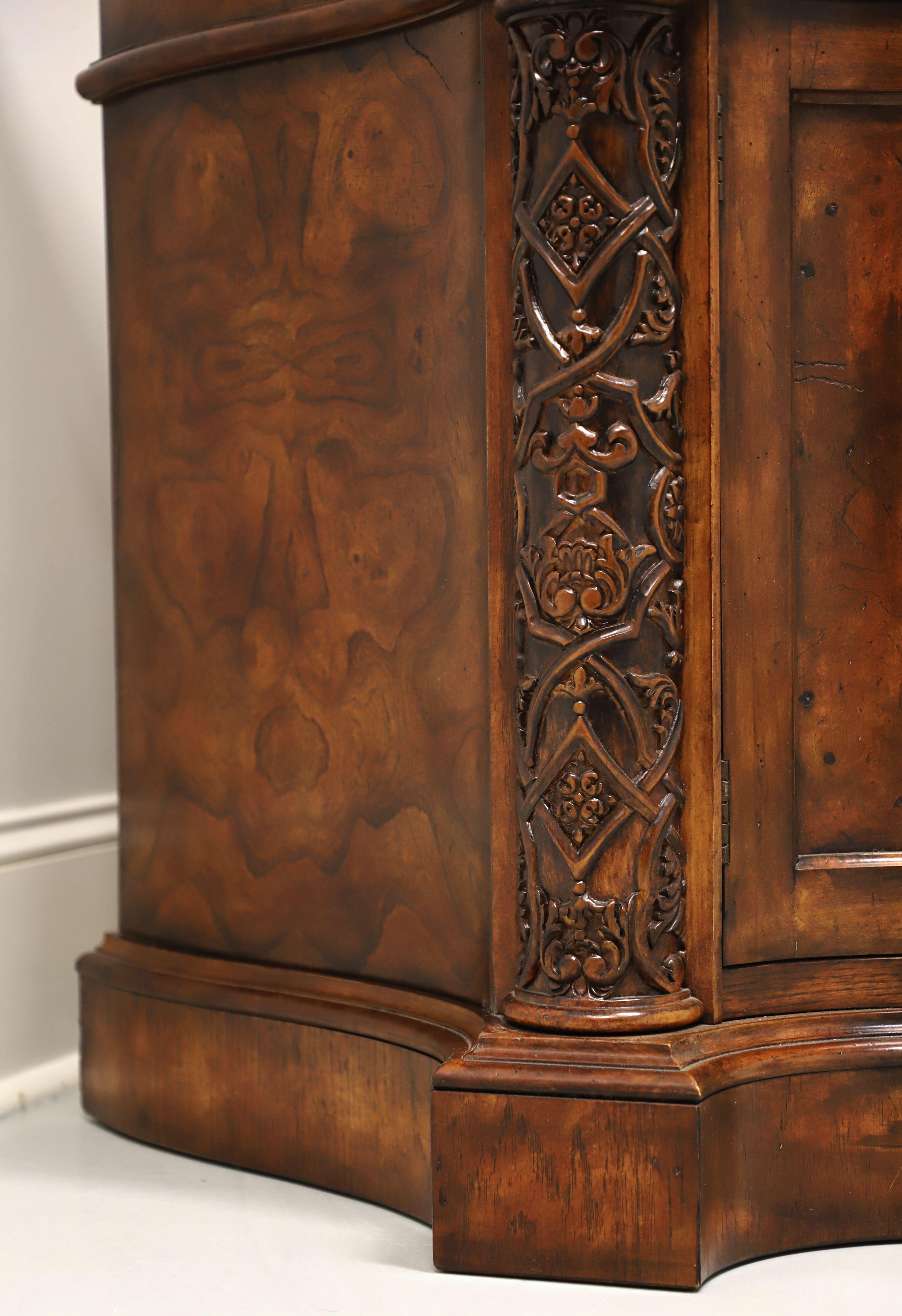 HENREDON Burl Walnut Regency Style Commode Cabinet For Sale 1