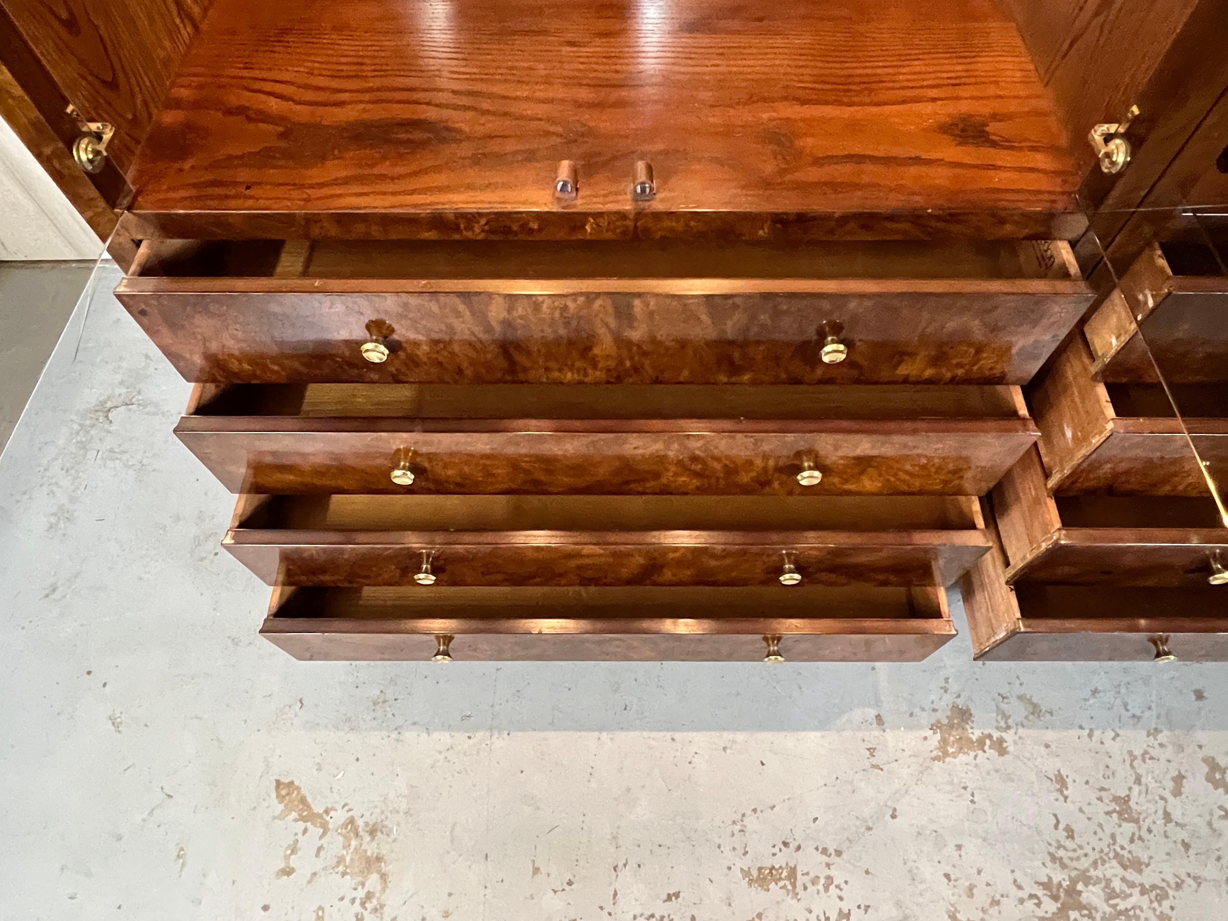 Henredon Burl Wood Cabinets 8