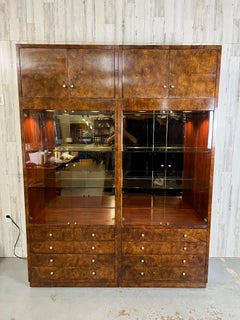 Henredon Burl Wood Cabinets