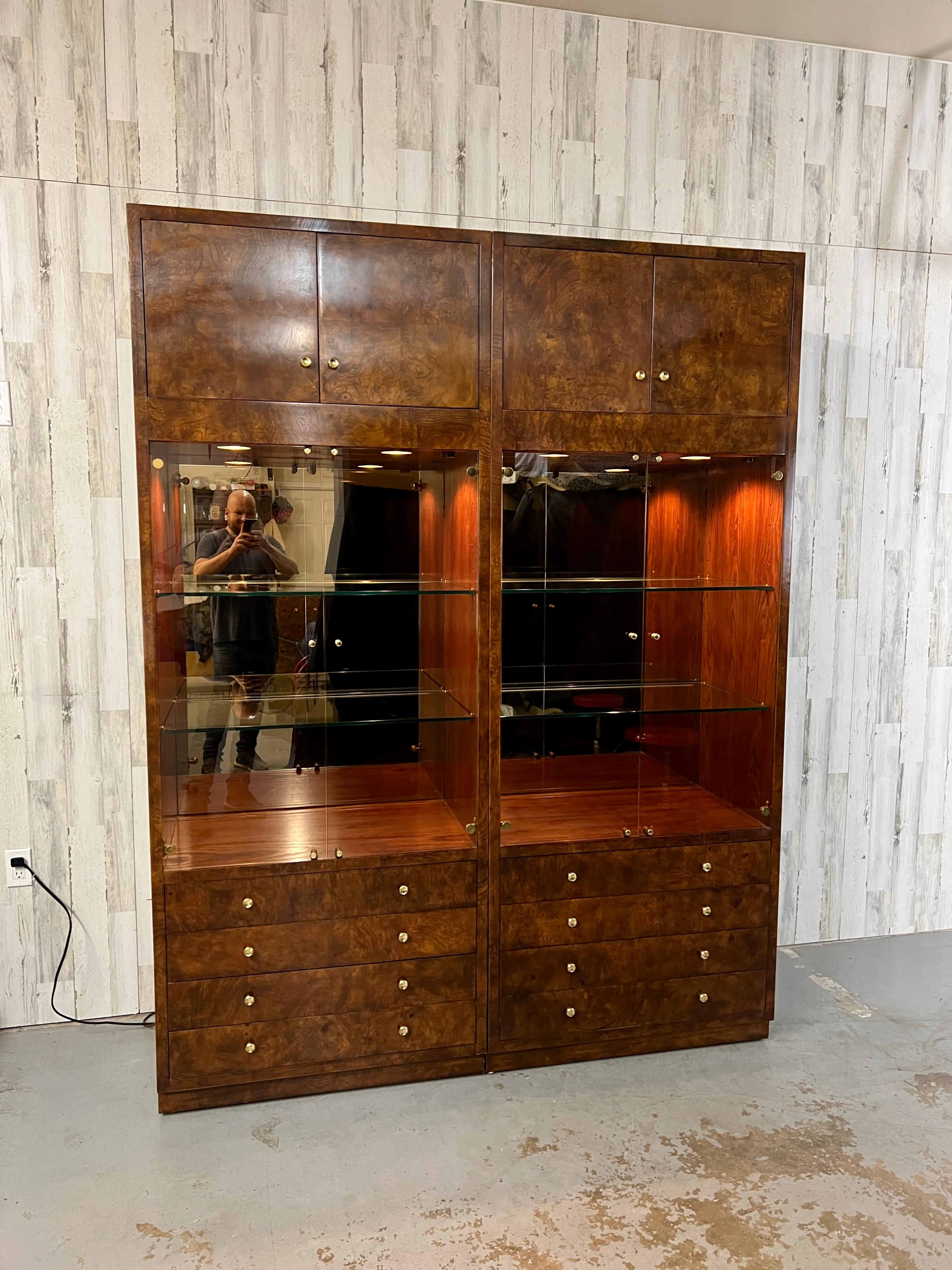 Henredon Burl Wood Cabinets 1