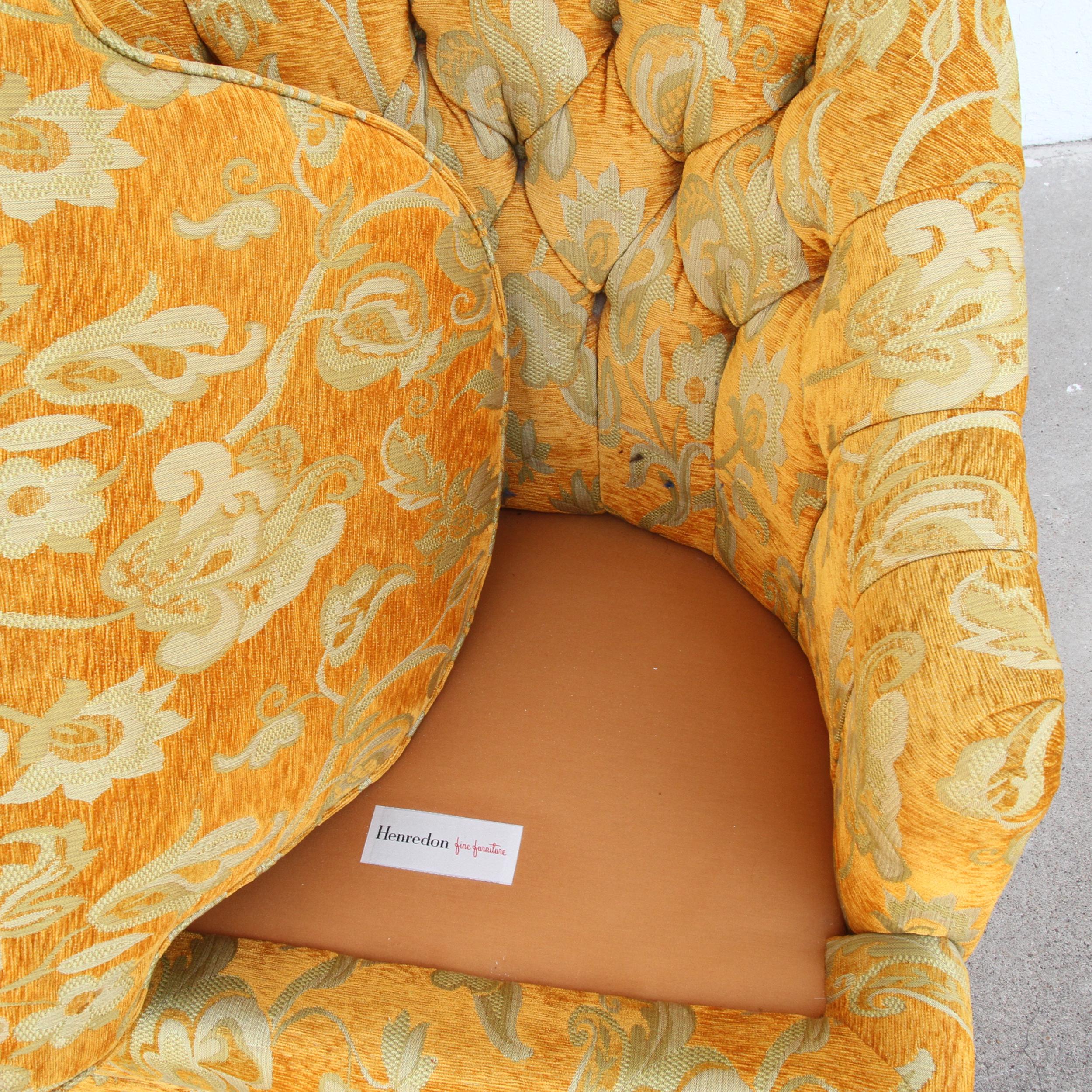 Sedia Henredon con inserti a bottone in vendita 5