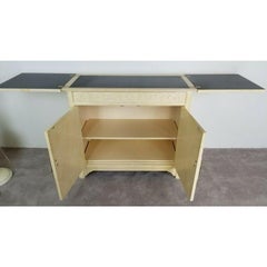 Henredon by Roy Coleman Faux Goat Skin Dry Bar Buffet