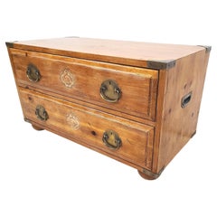 HENREDON Campaign Asian Style Chest Bench TV Table