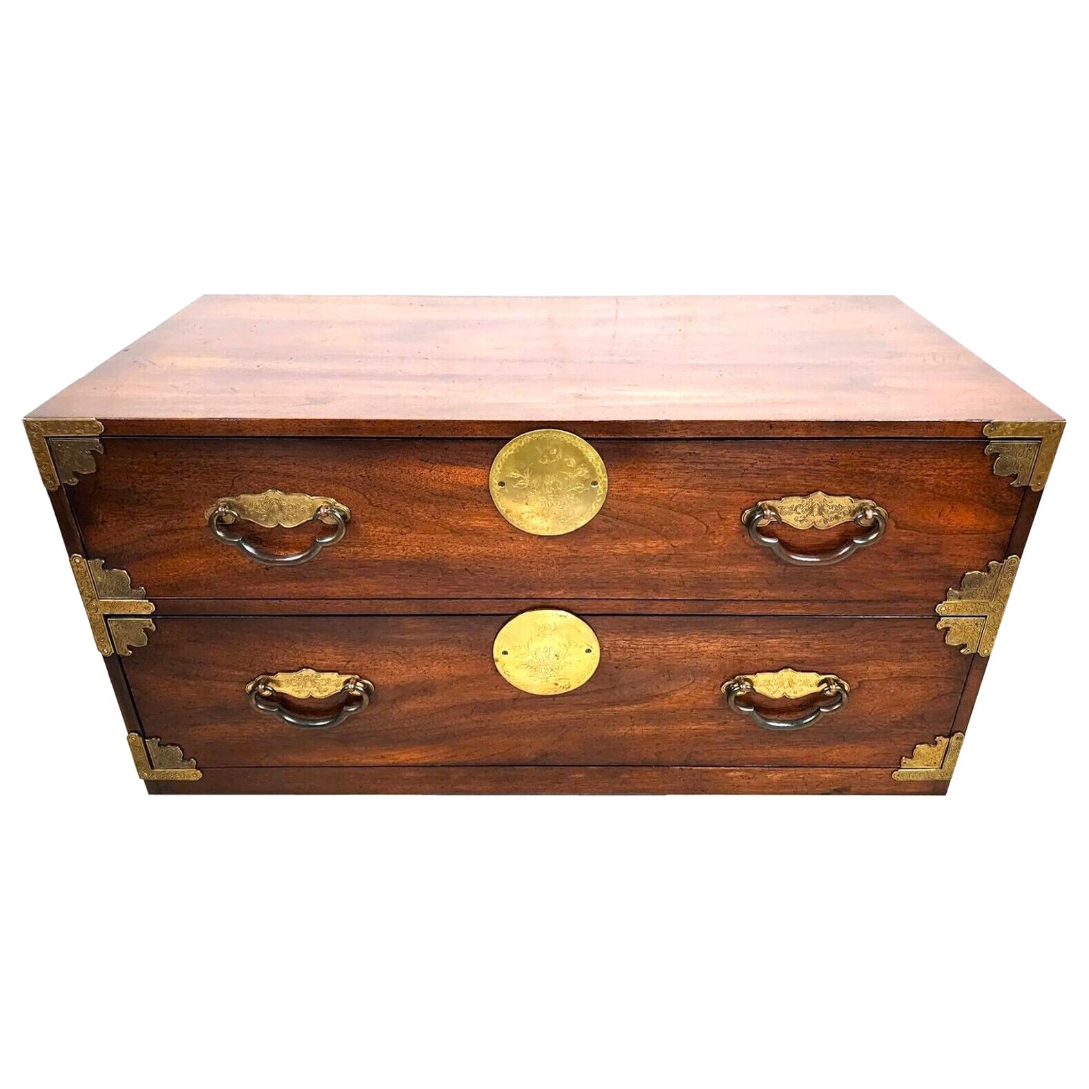 HENREDON Campaign Chest Asian Japanese Tansu End of Bed TV Table Bench