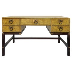 Henredon Campaign Desk with Lacquered Oil Drop Finish