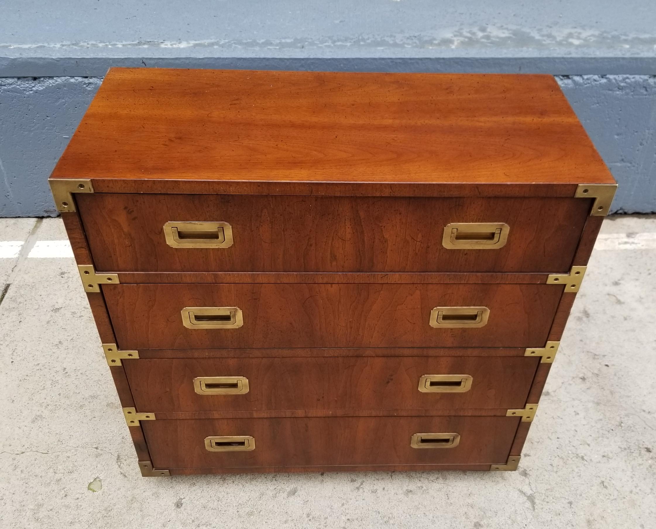 Henredon Campaign Style Chest In Good Condition In Fulton, CA