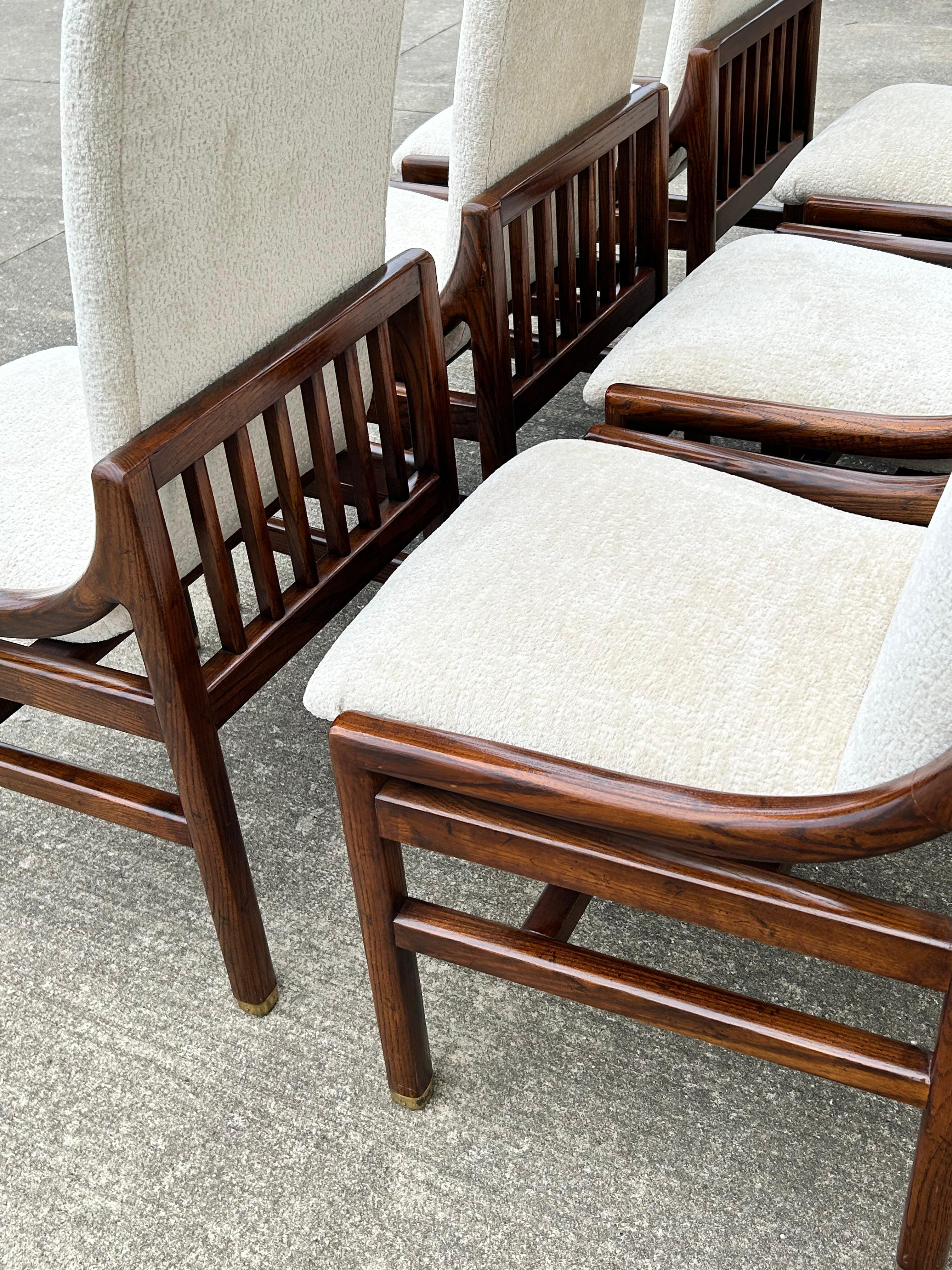 Set di 6 sedie da pranzo in stile Campaigner di Henredon in vendita 10