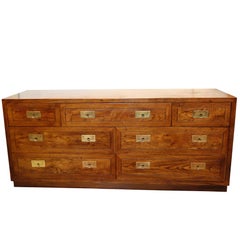 Henredon Campaign Style Seven-Drawer Dresser
