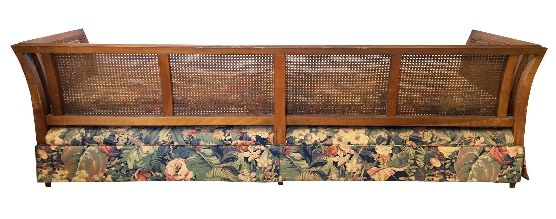 cane back sofa