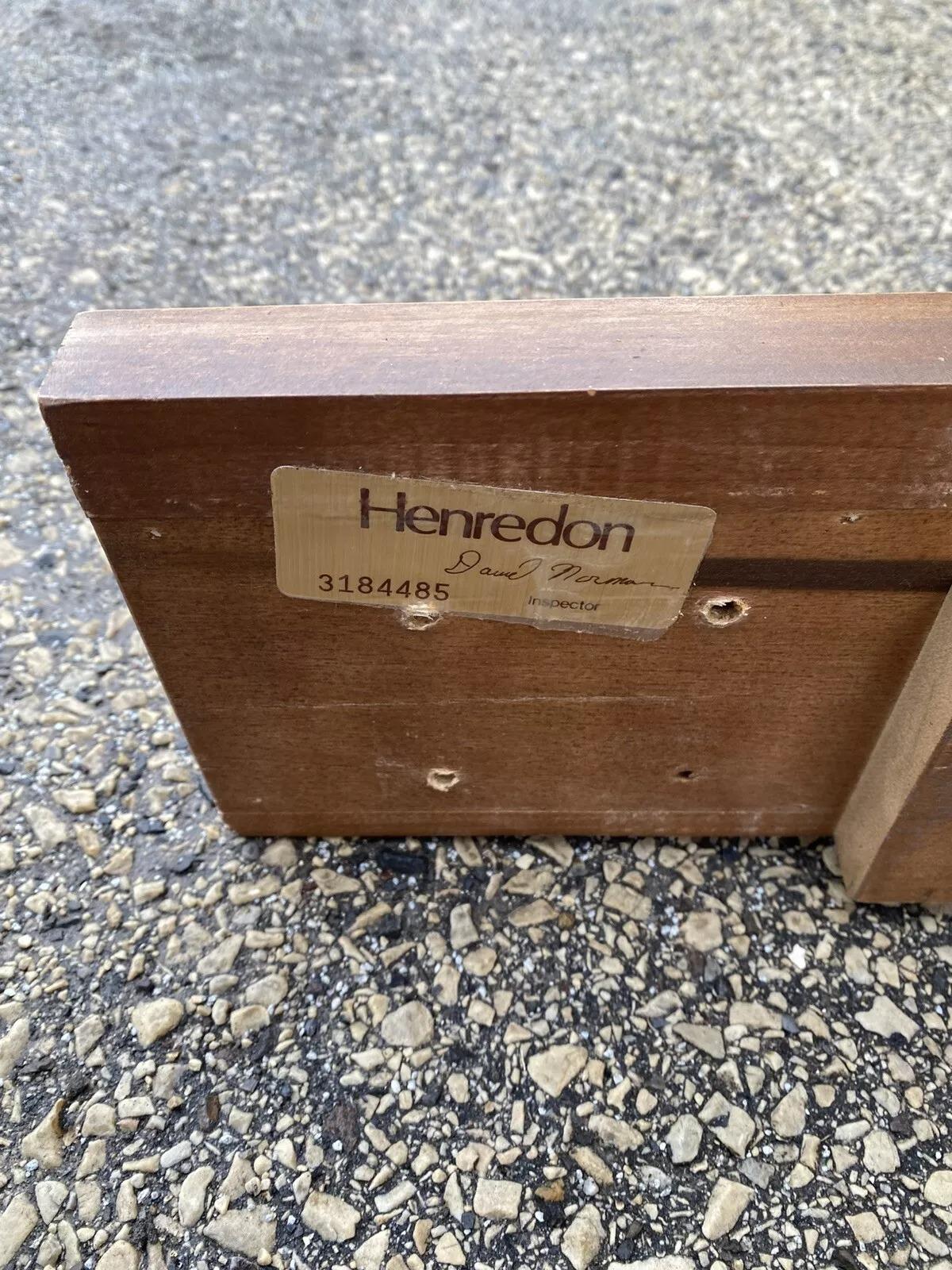 Henredon, cadre de lit traîneau Queen Size de style Empire en bois de ronce de Charles X 3