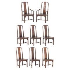 Henredon Chinese Style Mahogany Dining Chairs, 8