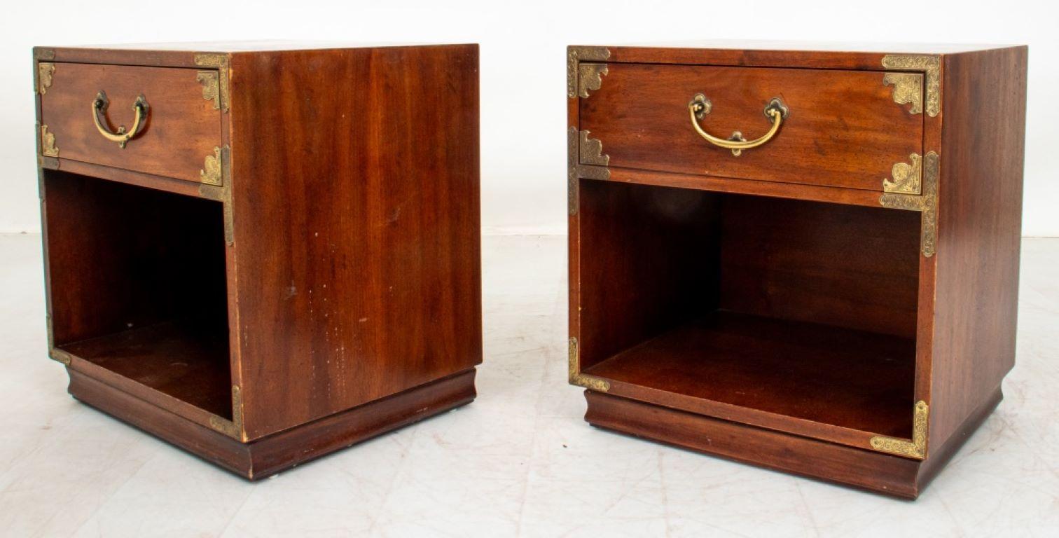 20th Century Henredon Chinese Style Night Tables, Pair For Sale