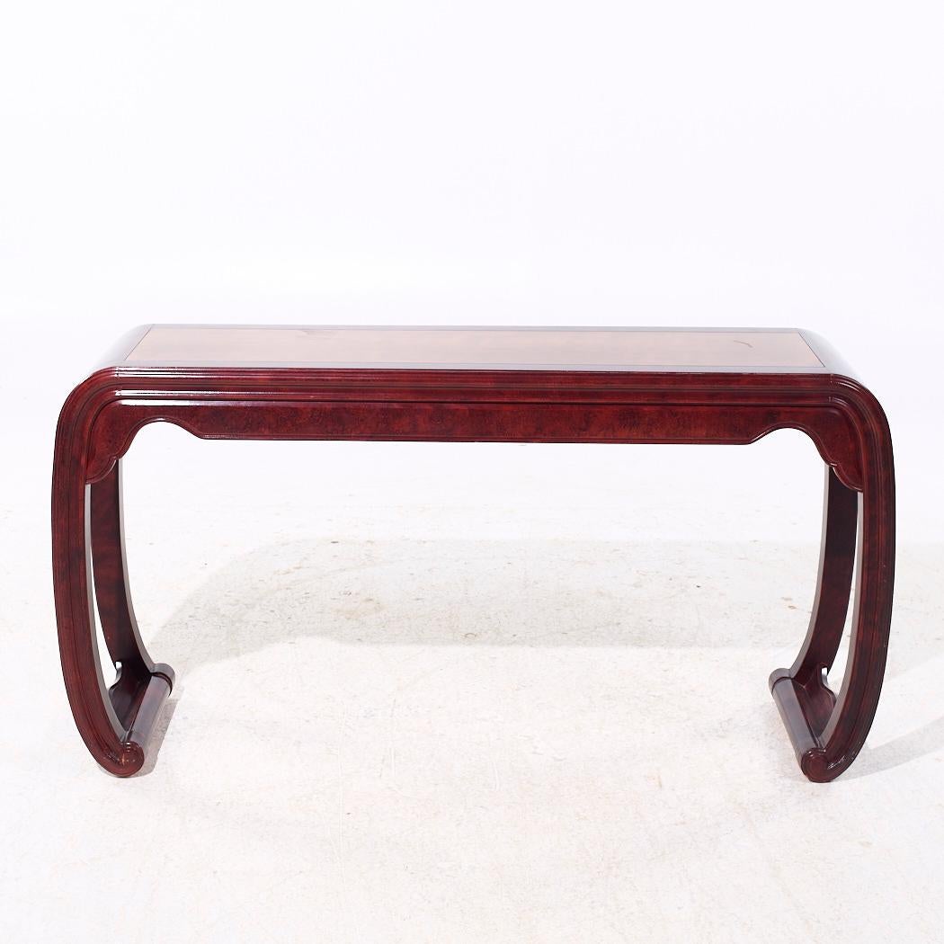 Henredon Chinoiserie Console Table

This console table measures: 58 wide x 16 deep x 29.75 inches high

We take our photos in a controlled lighting studio to show as much detail as possible. We do not Photoshop out blemishes.

CONDITION: This item