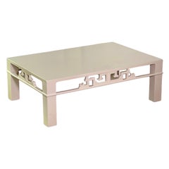 Vintage Henredon Chinoiserie White Coffee Table