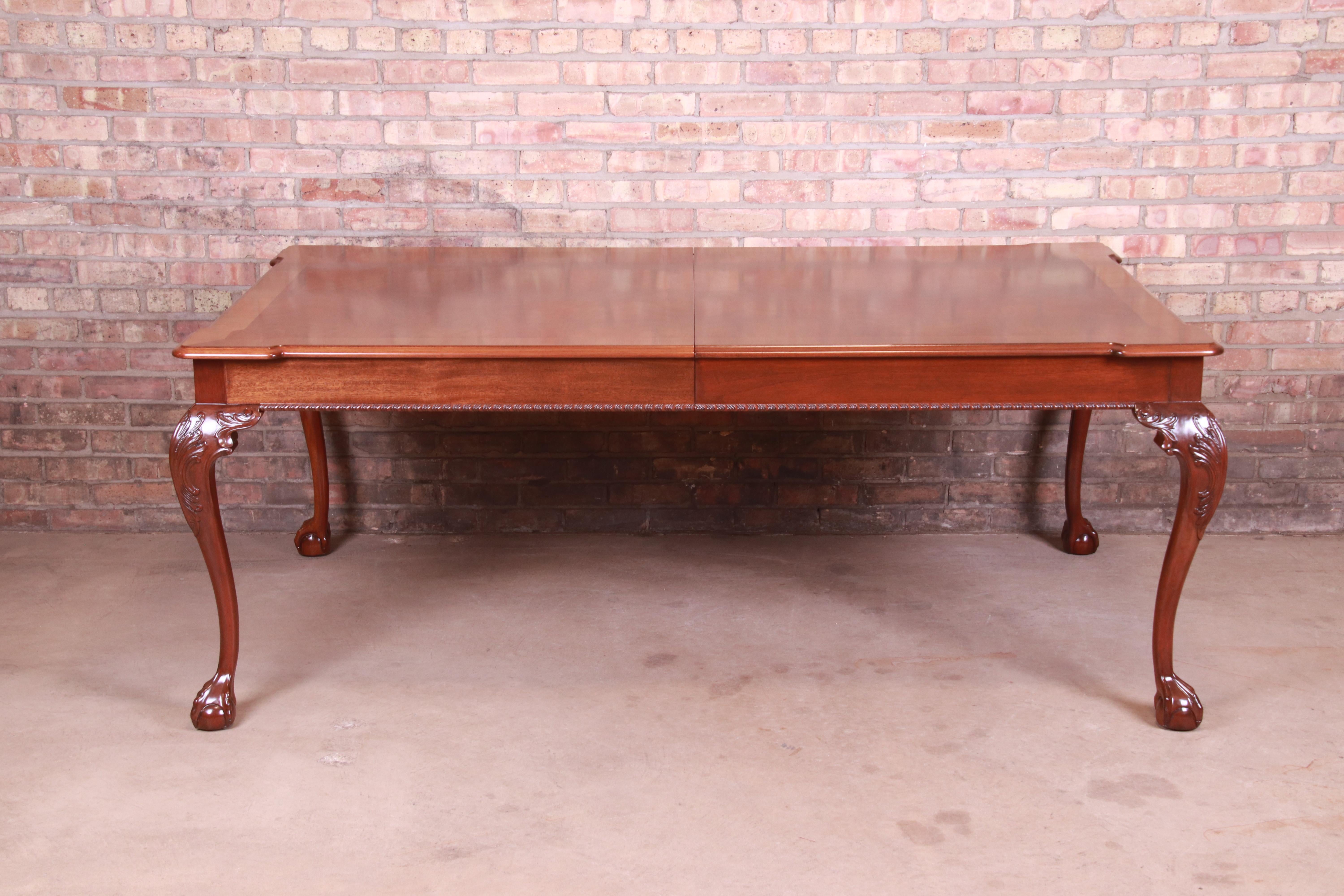 An exceptional Chippendale style extension dining table

By Henredon, 