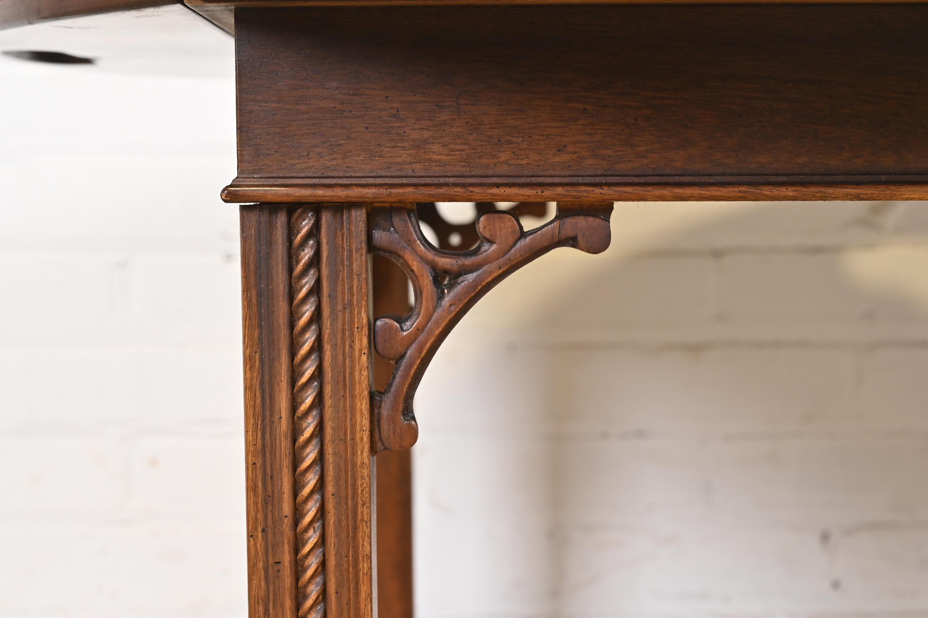 Henredon Chippendale Carved Mahogany Butler's Coffee Table 2