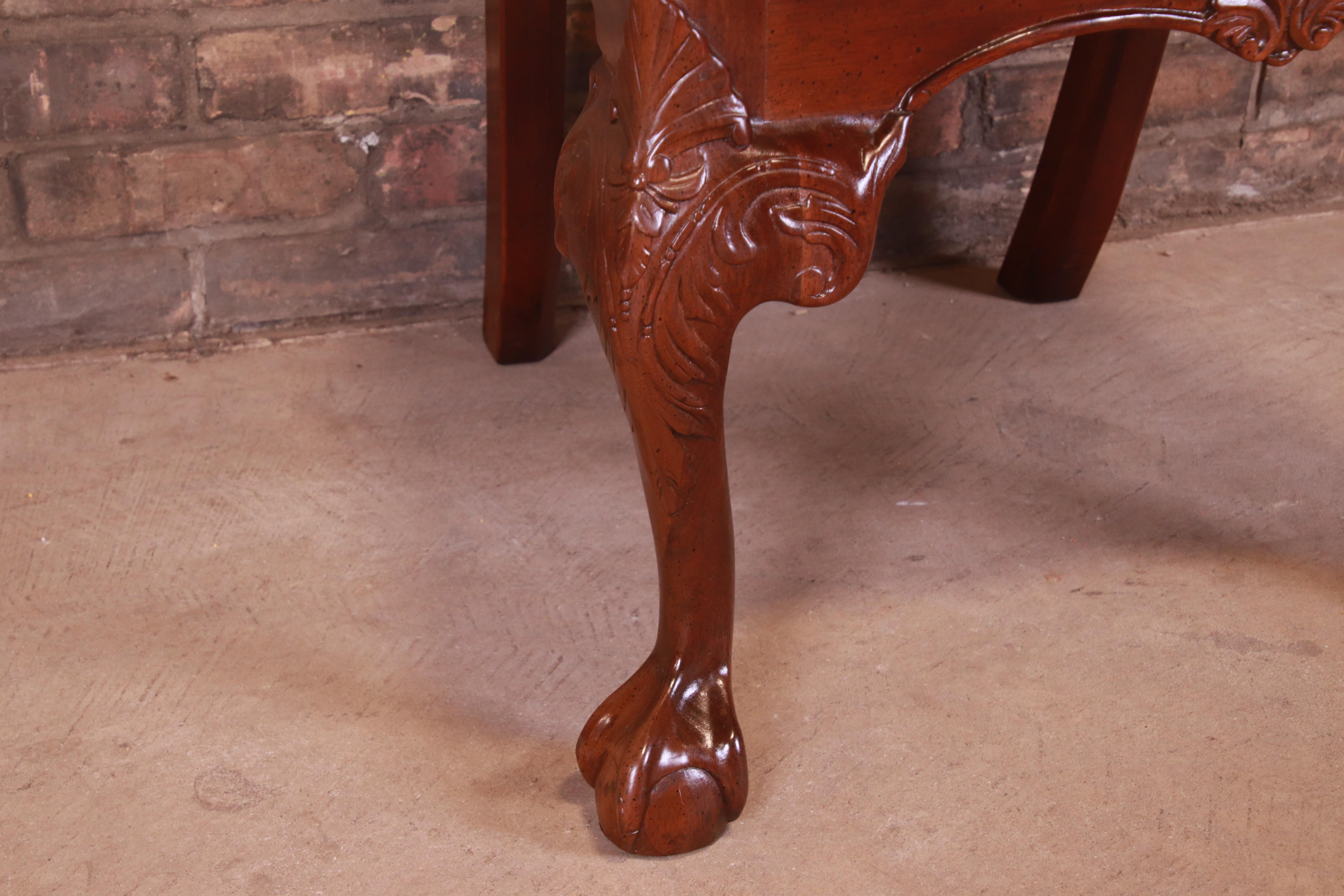 Henredon Chippendale Carved Mahogany Dining Chairs, Set of Eight 11
