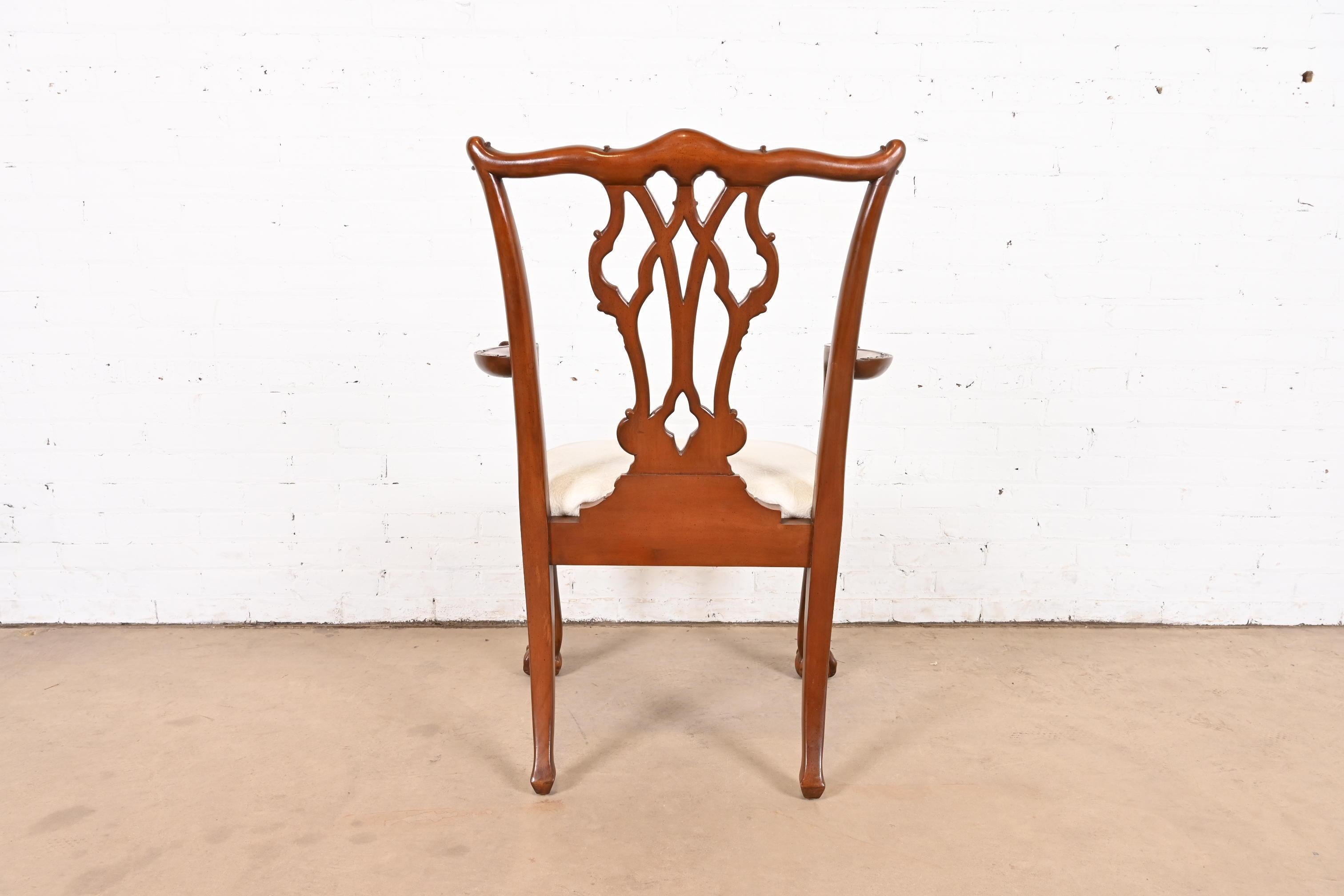 Henredon Chippendale Carved Mahogany Dining Chairs, Set of Four 6