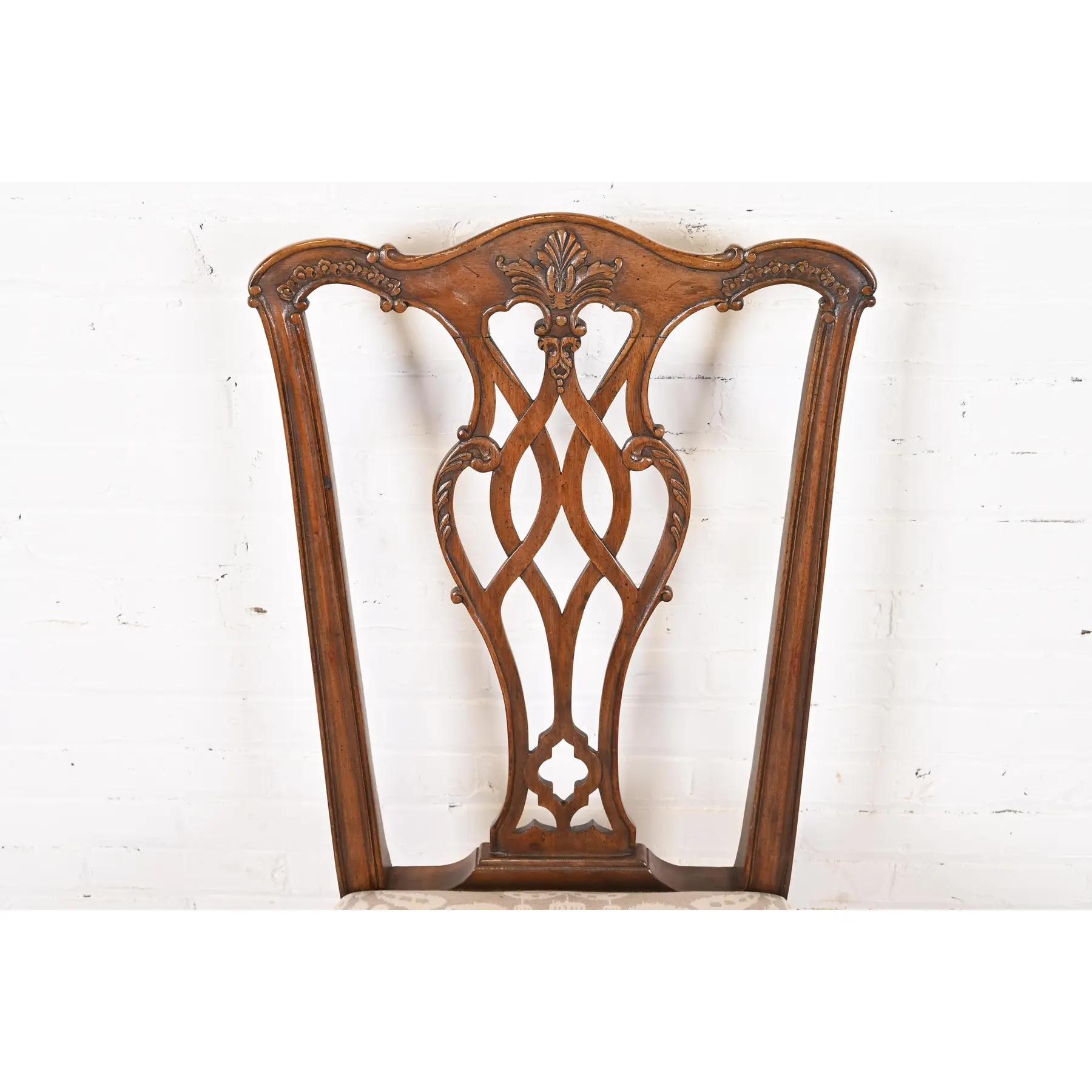Henredon Chippendale ensemble de six chaises de salle à manger en acajou sculpté en vente 4