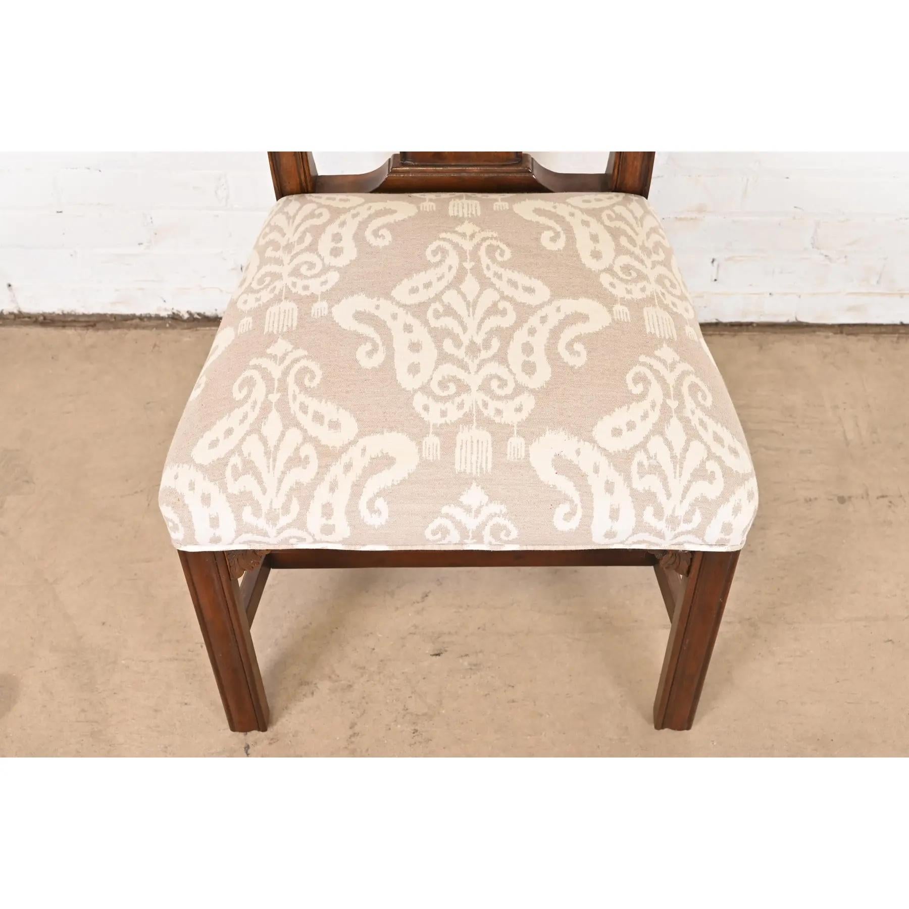 Henredon Chippendale ensemble de six chaises de salle à manger en acajou sculpté en vente 5
