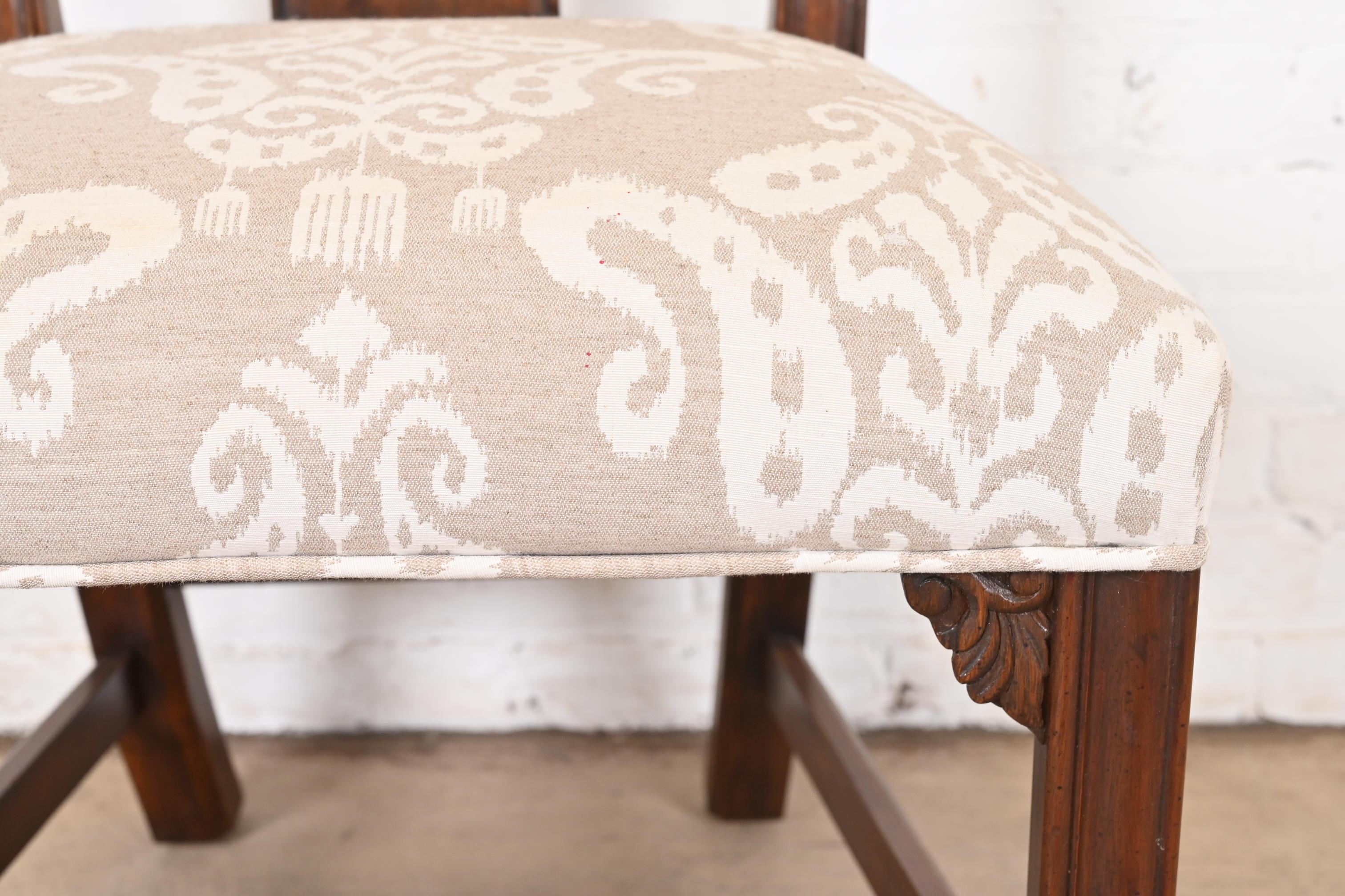 Henredon Chippendale Carved Mahogany Dining Chairs, Set of Six 7