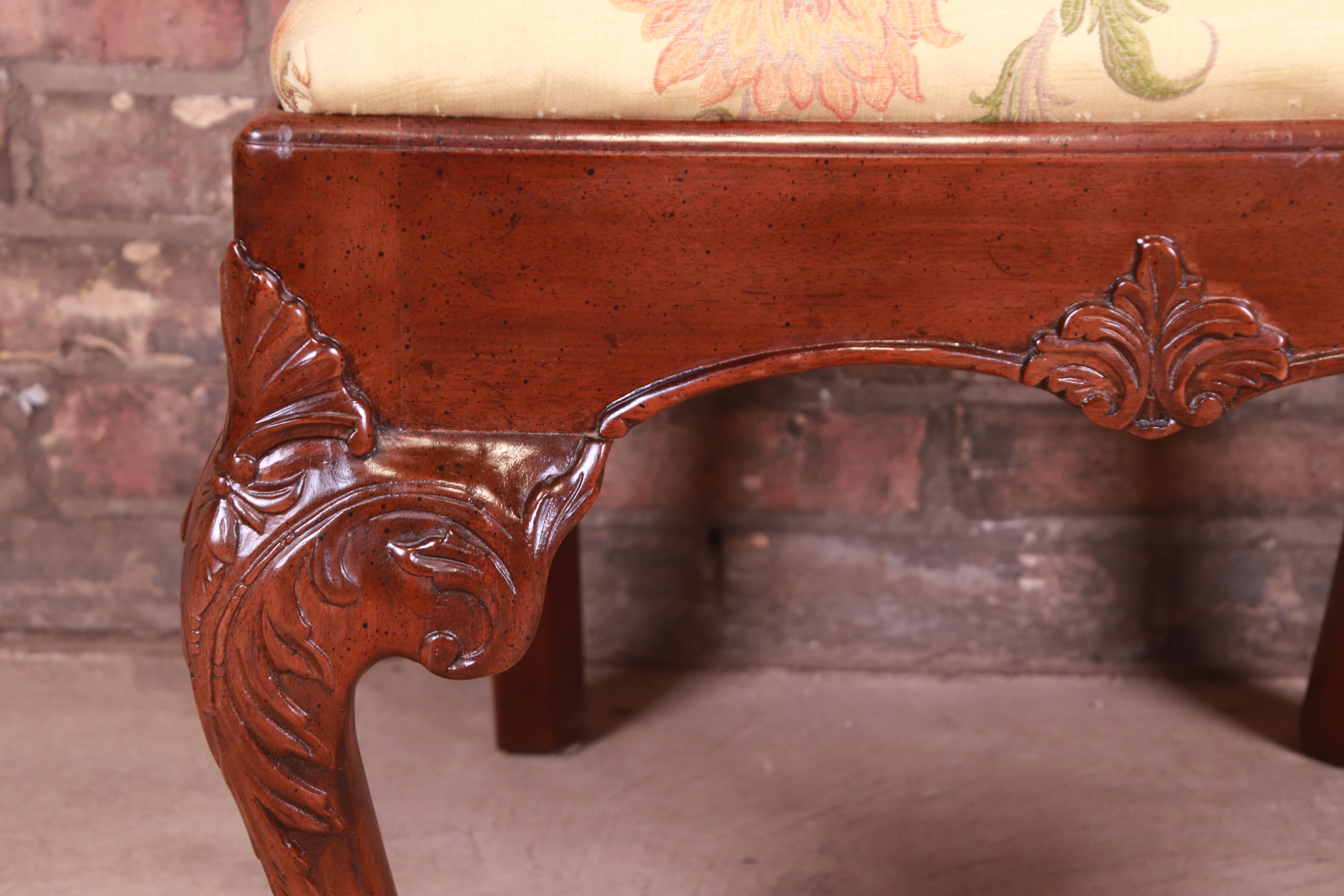 Henredon Chippendale Carved Mahogany Side Chair 1