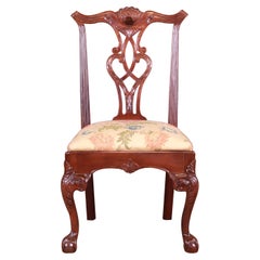 Henredon Chippendale Carved Mahogany Side Chair