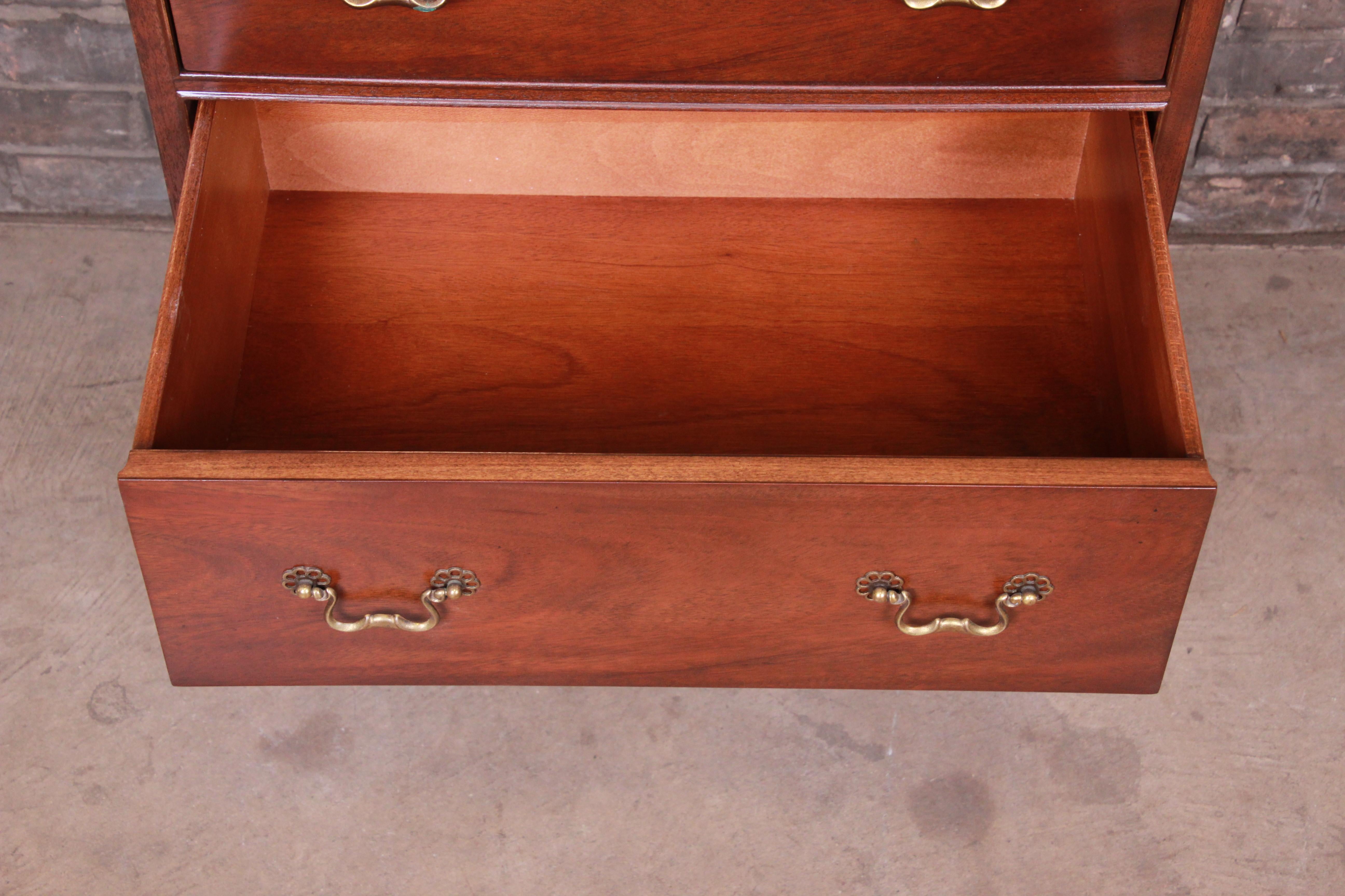 Henredon Chippendale Mahogany Lingerie Chest or Semainier, Newly Refinished 3