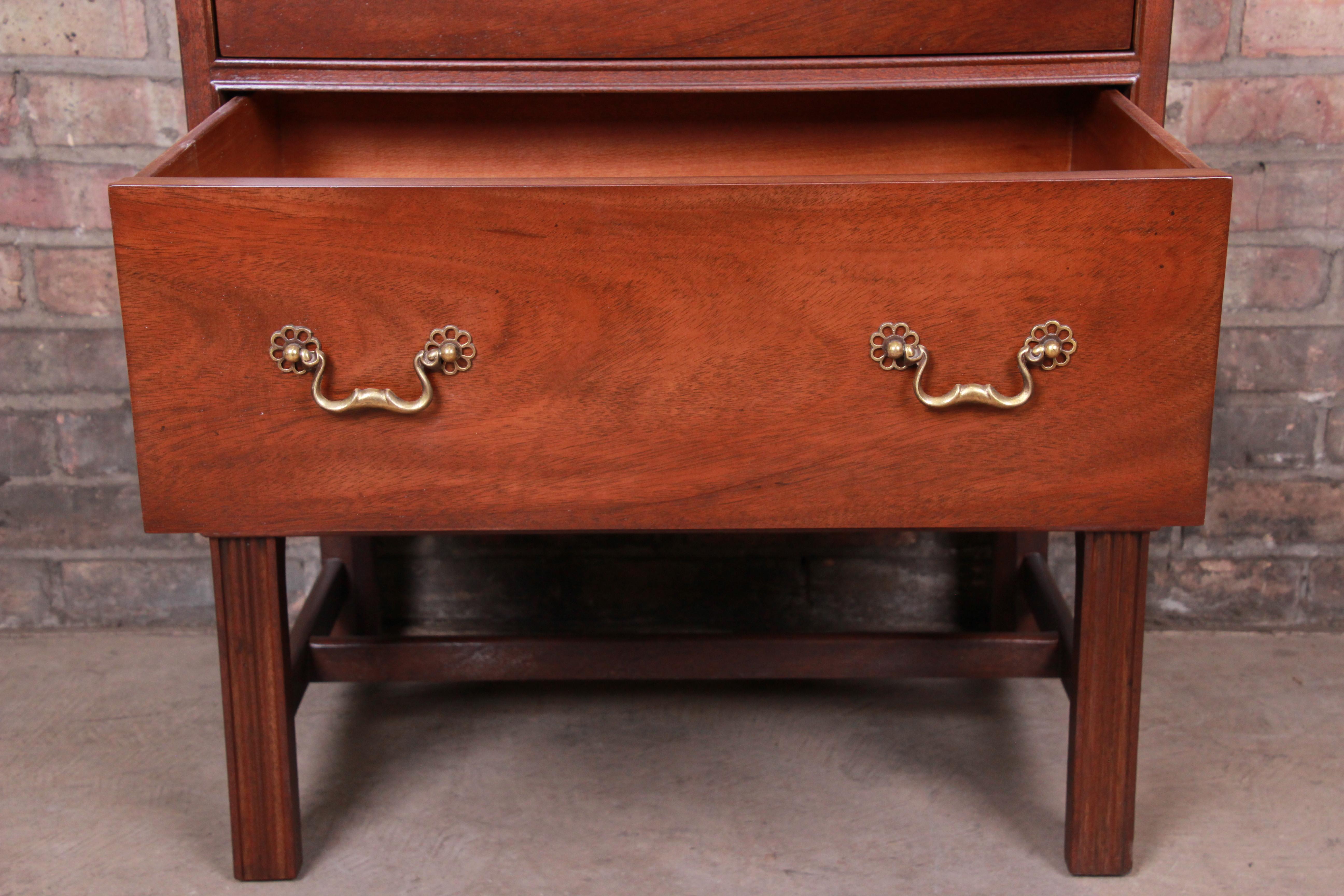Henredon Chippendale Mahogany Lingerie Chest or Semainier, Newly Refinished 2