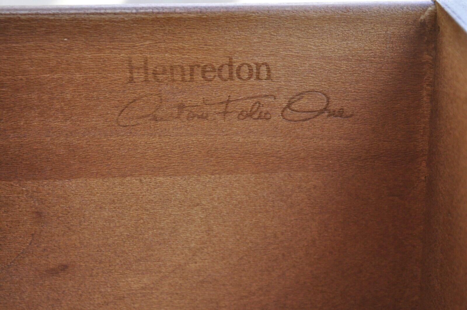 Henredon Custom Folio One Walnut Provincial Tall Narrow Display Cabinet Curio 5