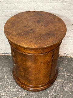 Henredon Drum Side Table in Burl