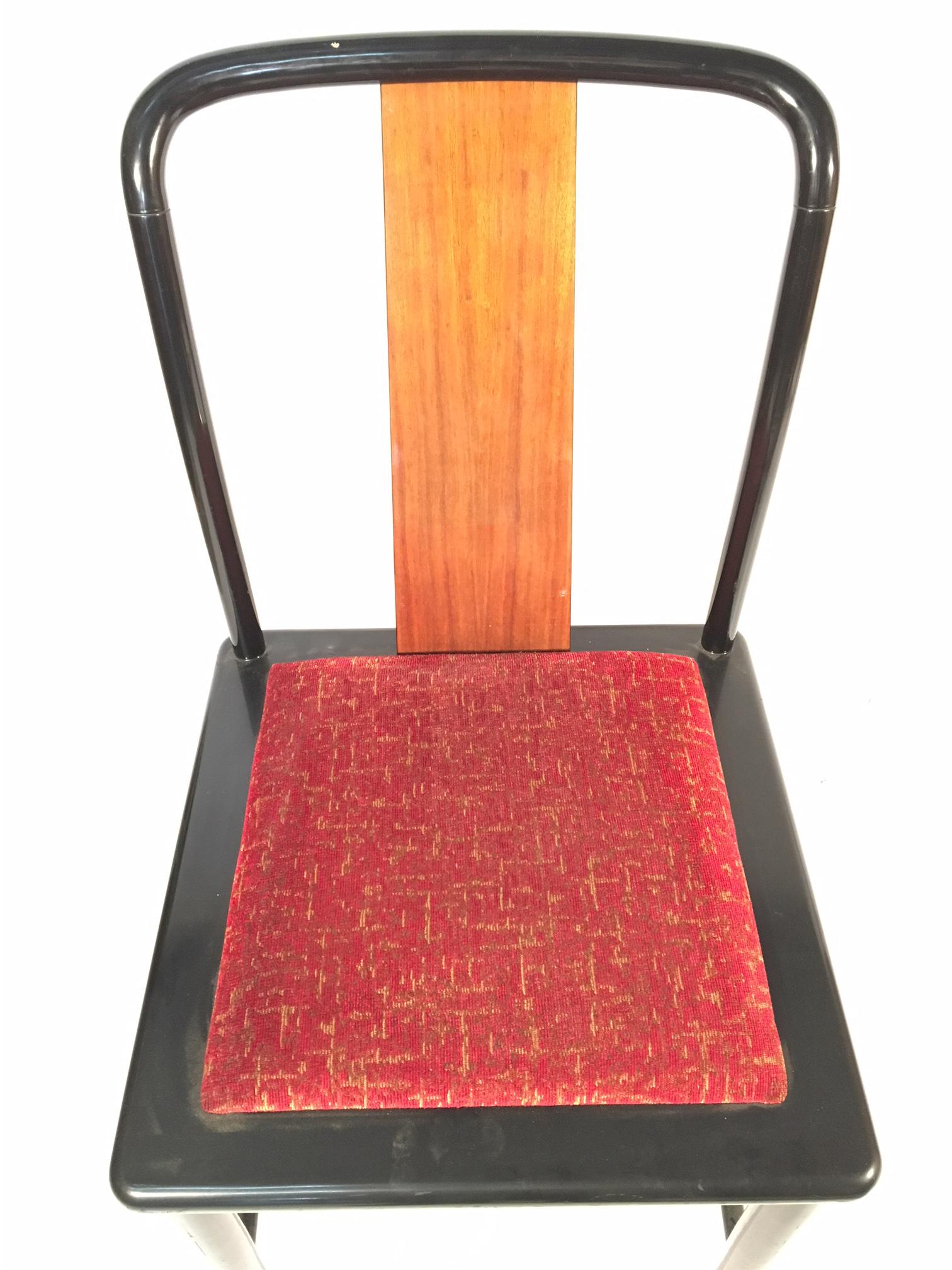 Henredon Elan Koa Wood Asian Chinoiserie Chairs:: set of Six 1