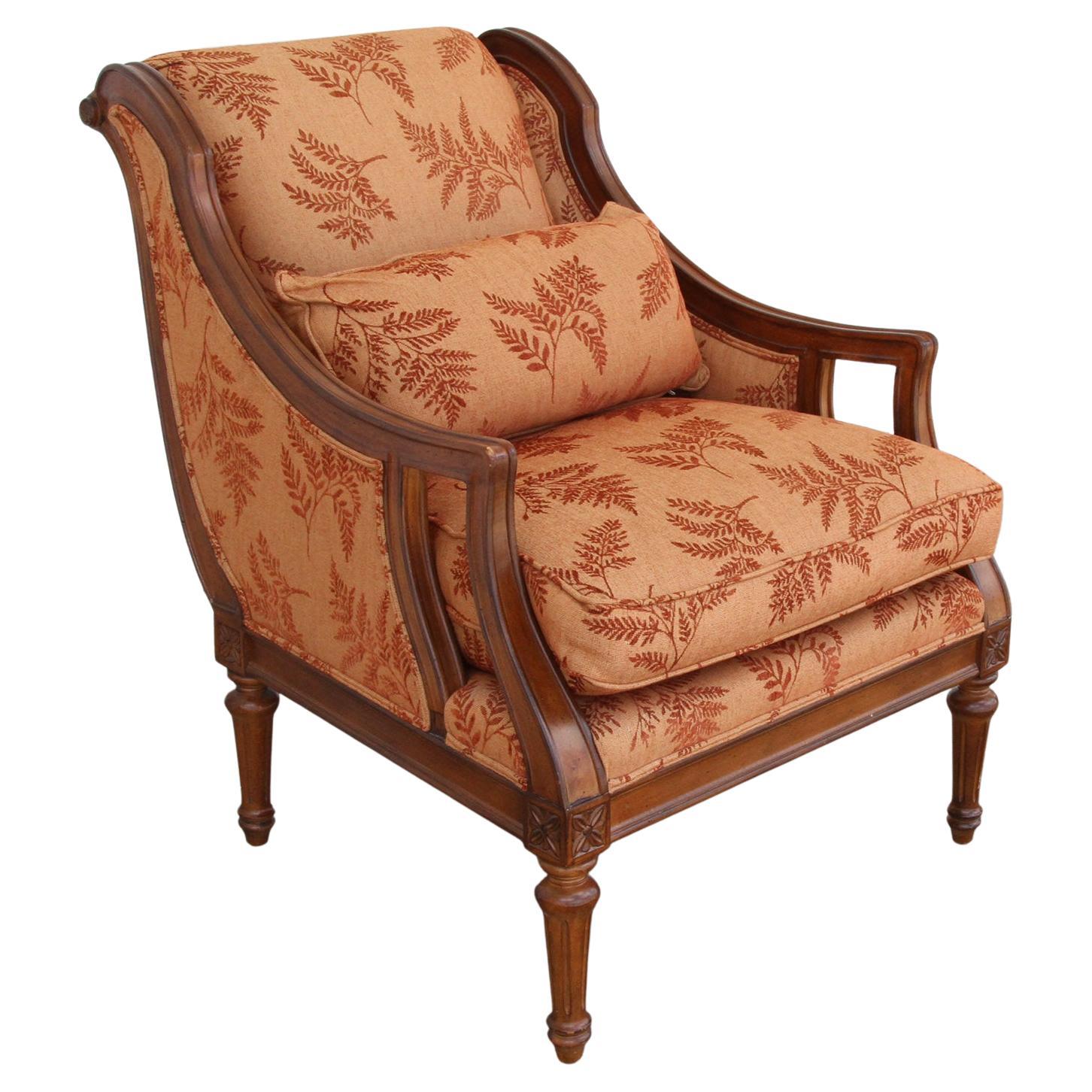 Henredon Empire Style Lounge Chair For Sale