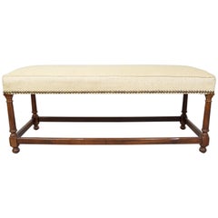 Henredon English Regency Bench Having Walnut Frame